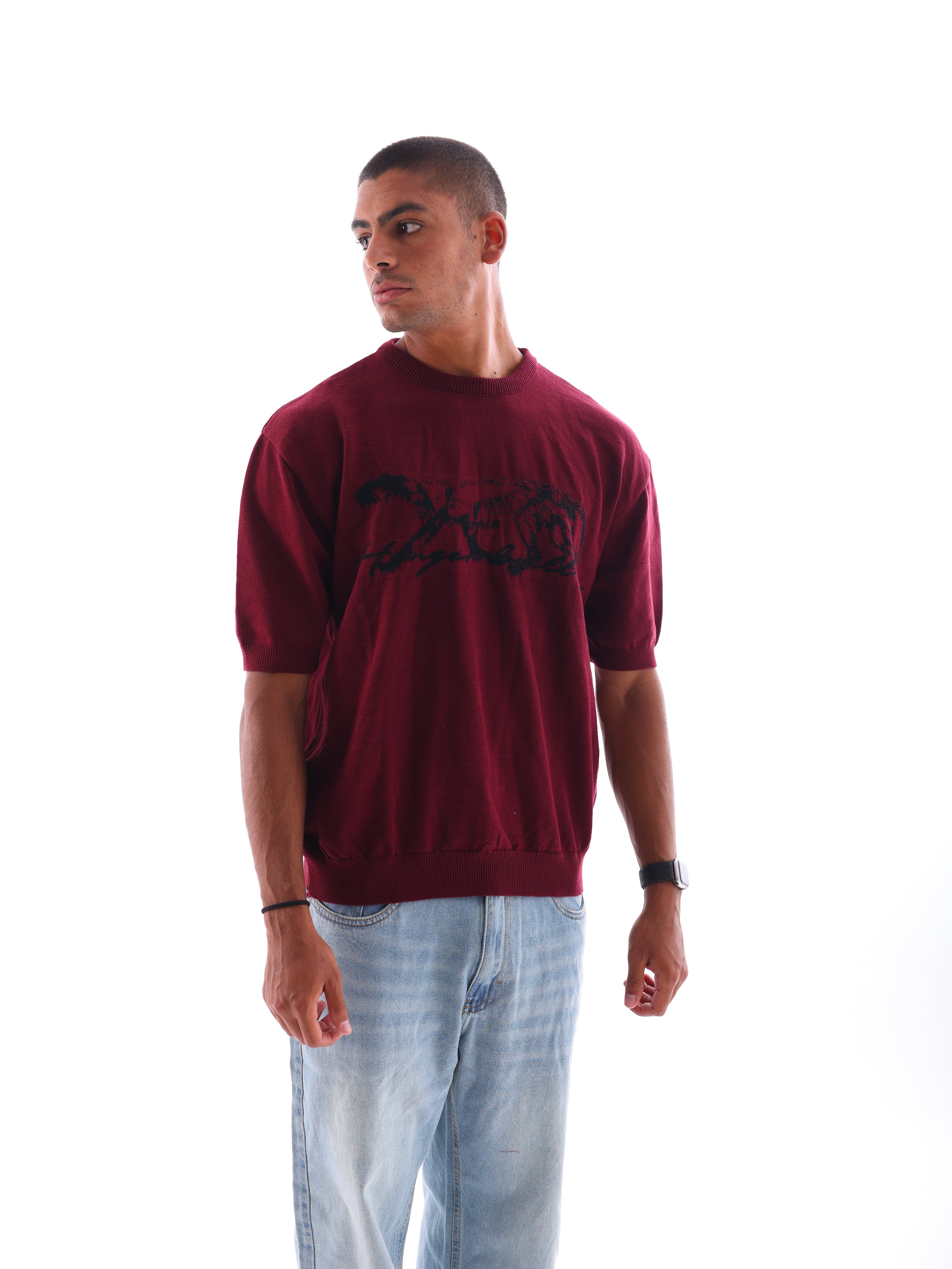 Hunger Built Me Round Knitted T-Shirt