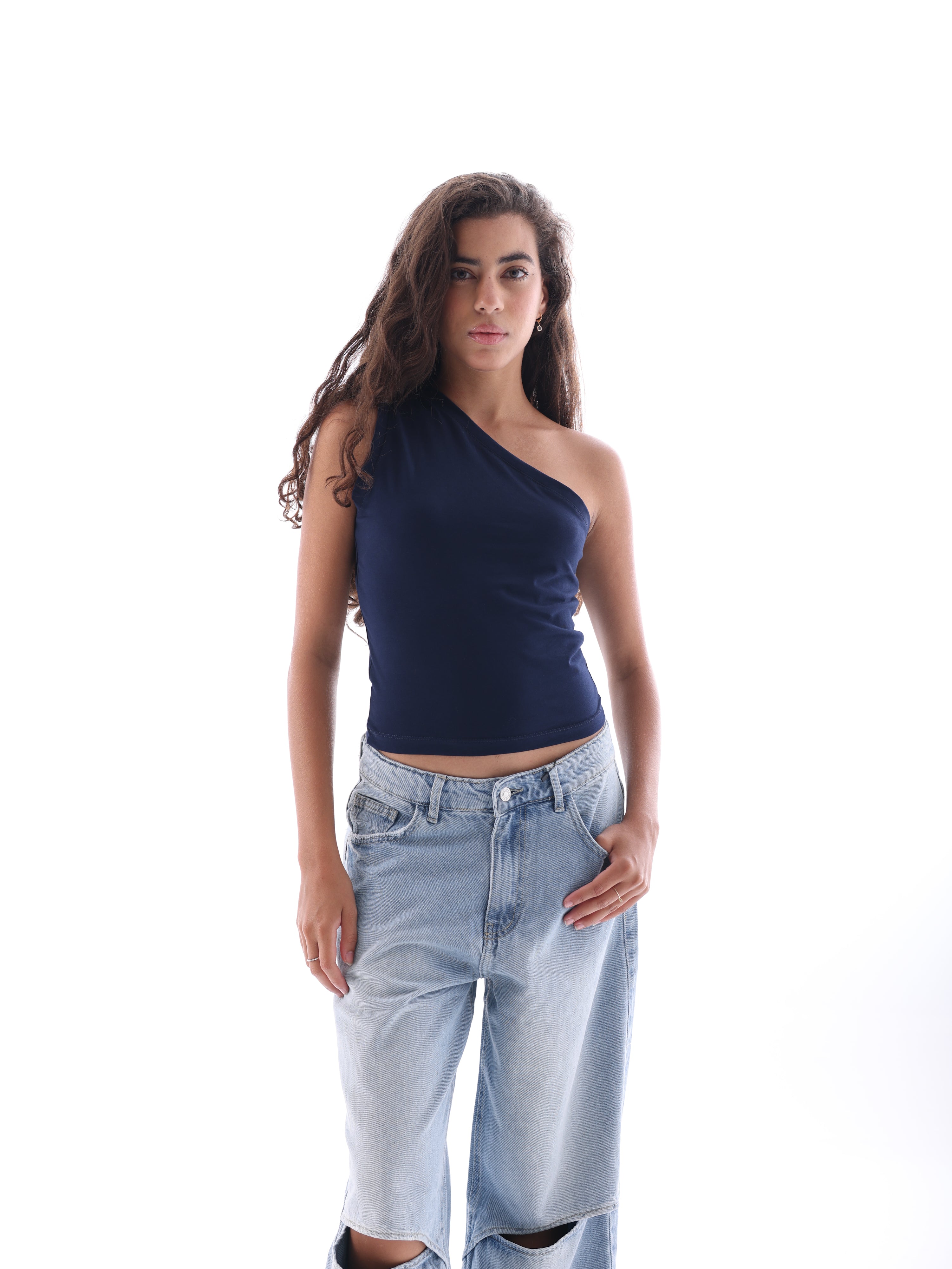 One Shoulder Basic Top