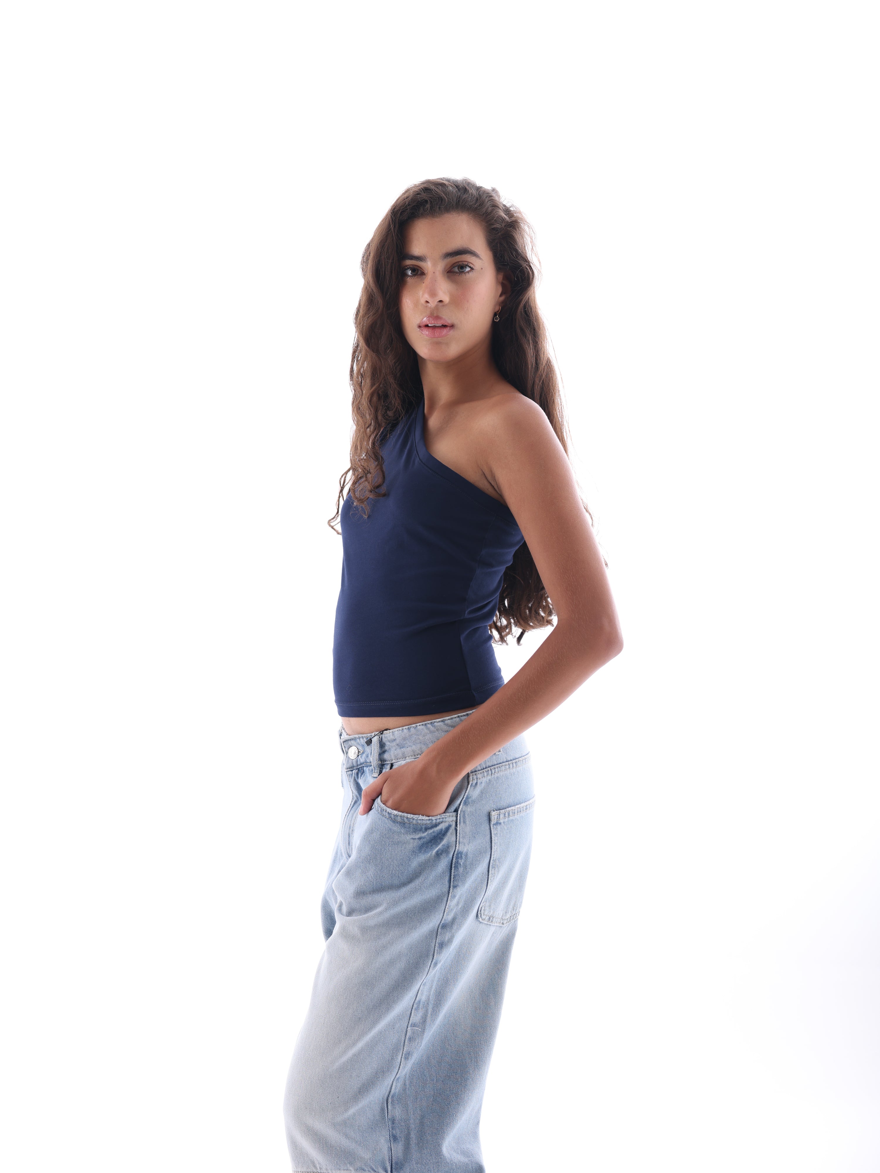 One Shoulder Basic Top
