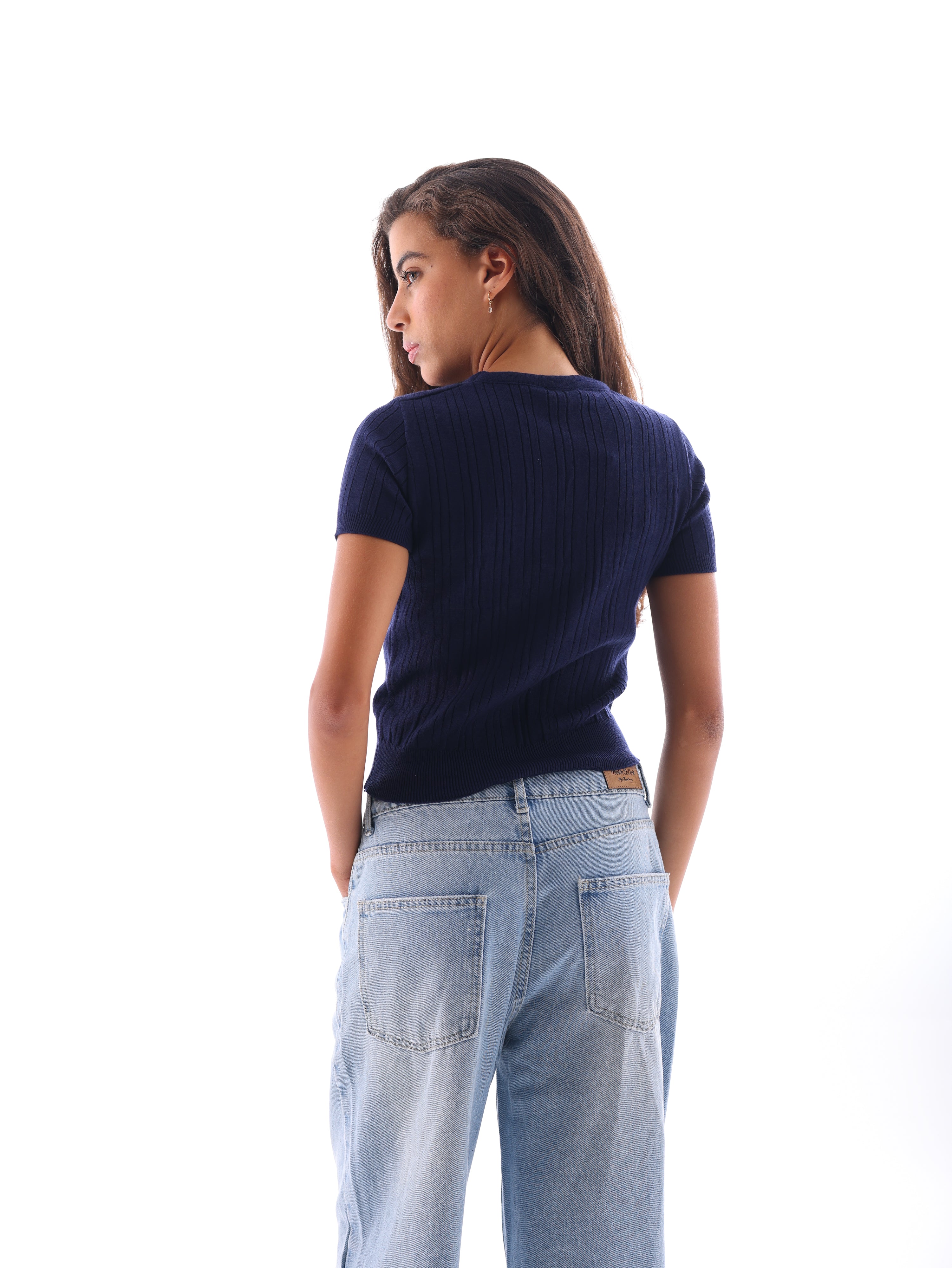 Star Cropped Knitted Top