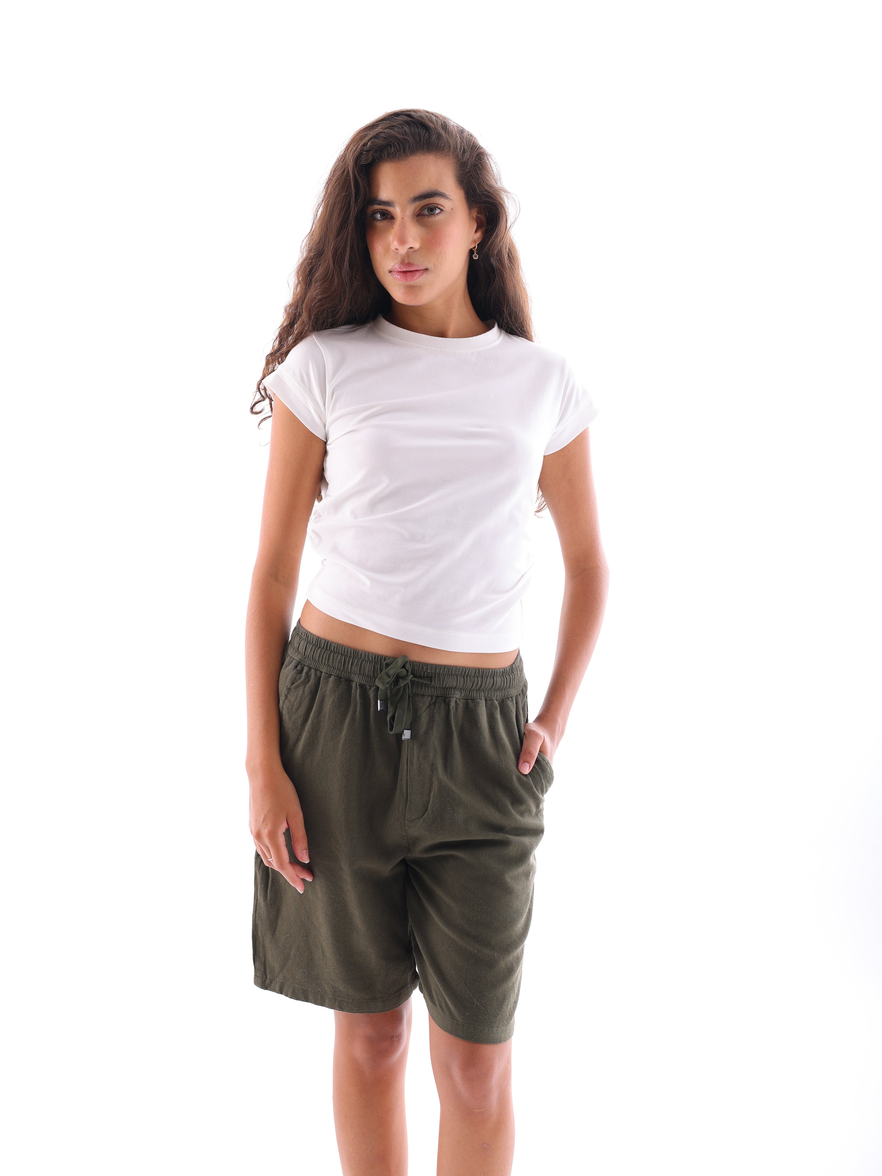 Drape Cropped T-Shirt