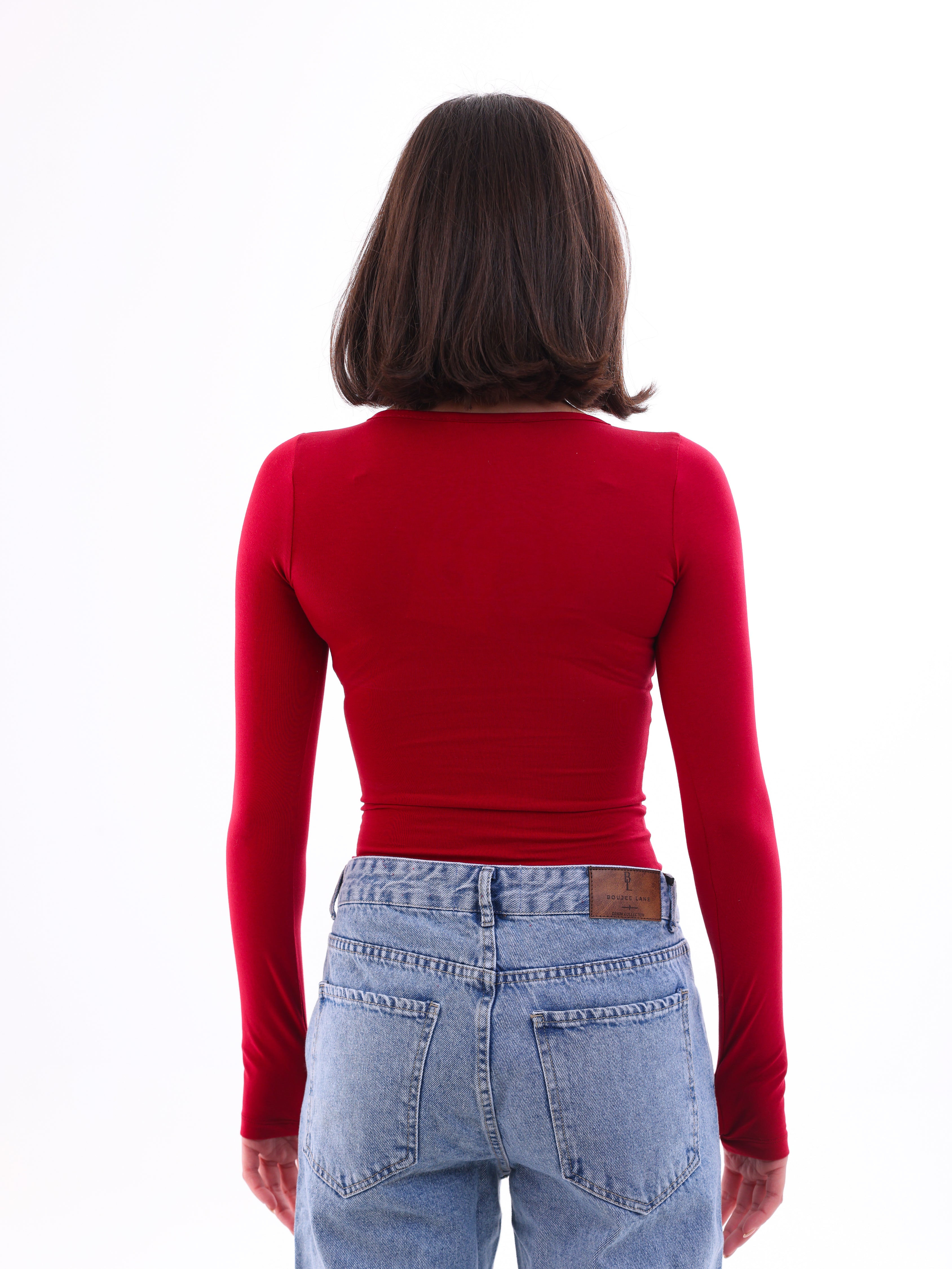 Buttoned Long-Sleeve Top