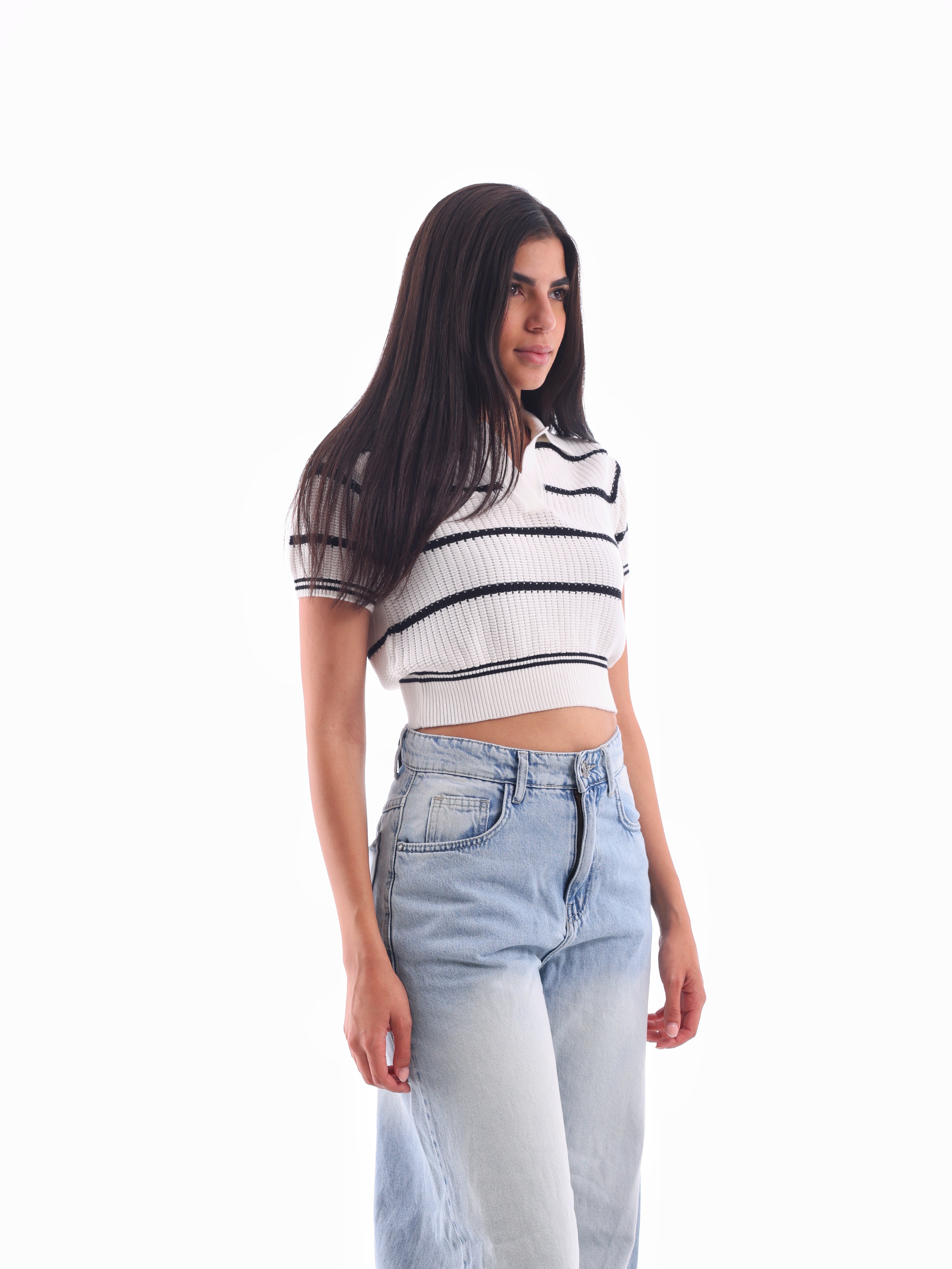 Striped Knitted Polo