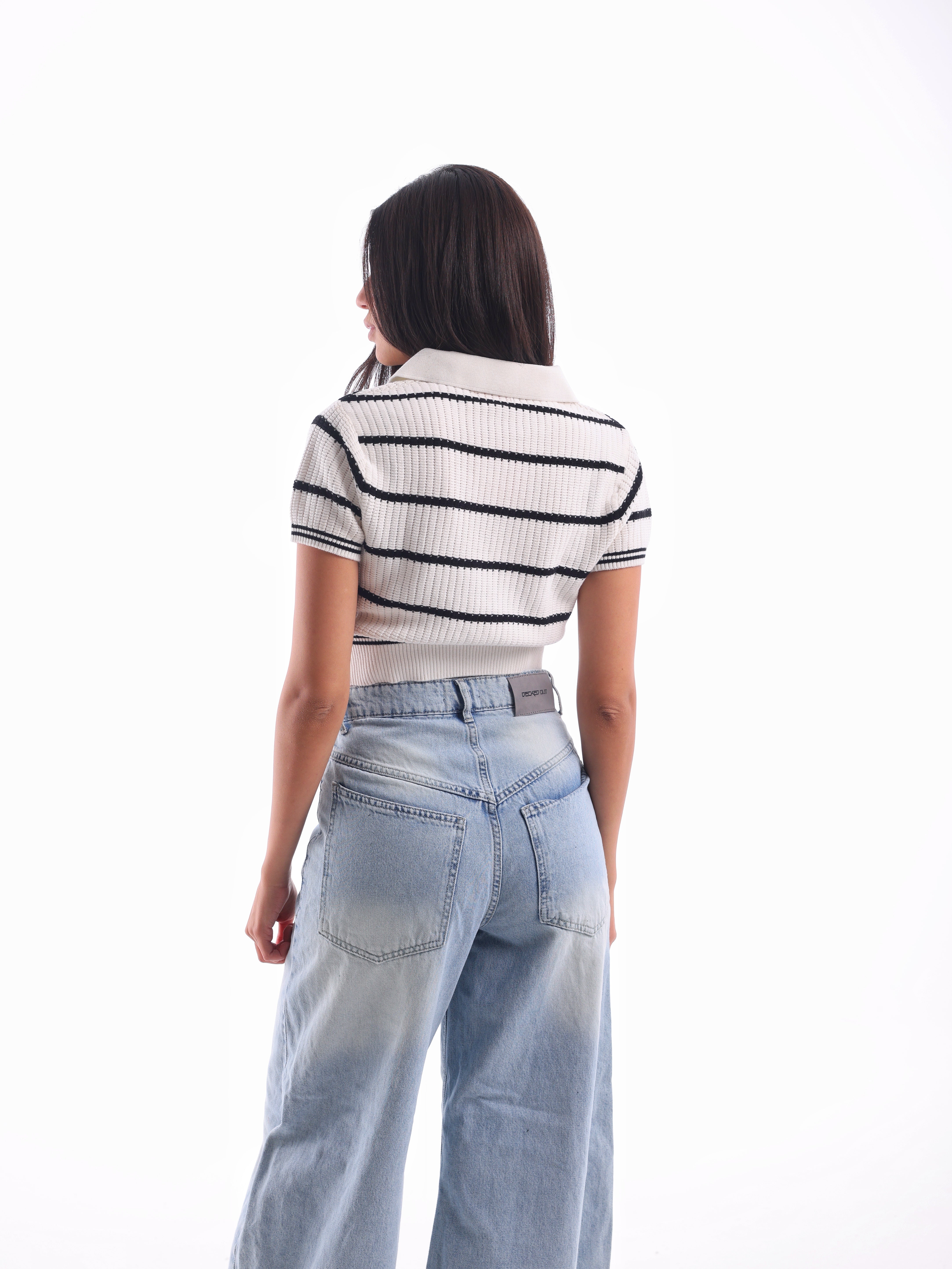 Striped Knitted Polo