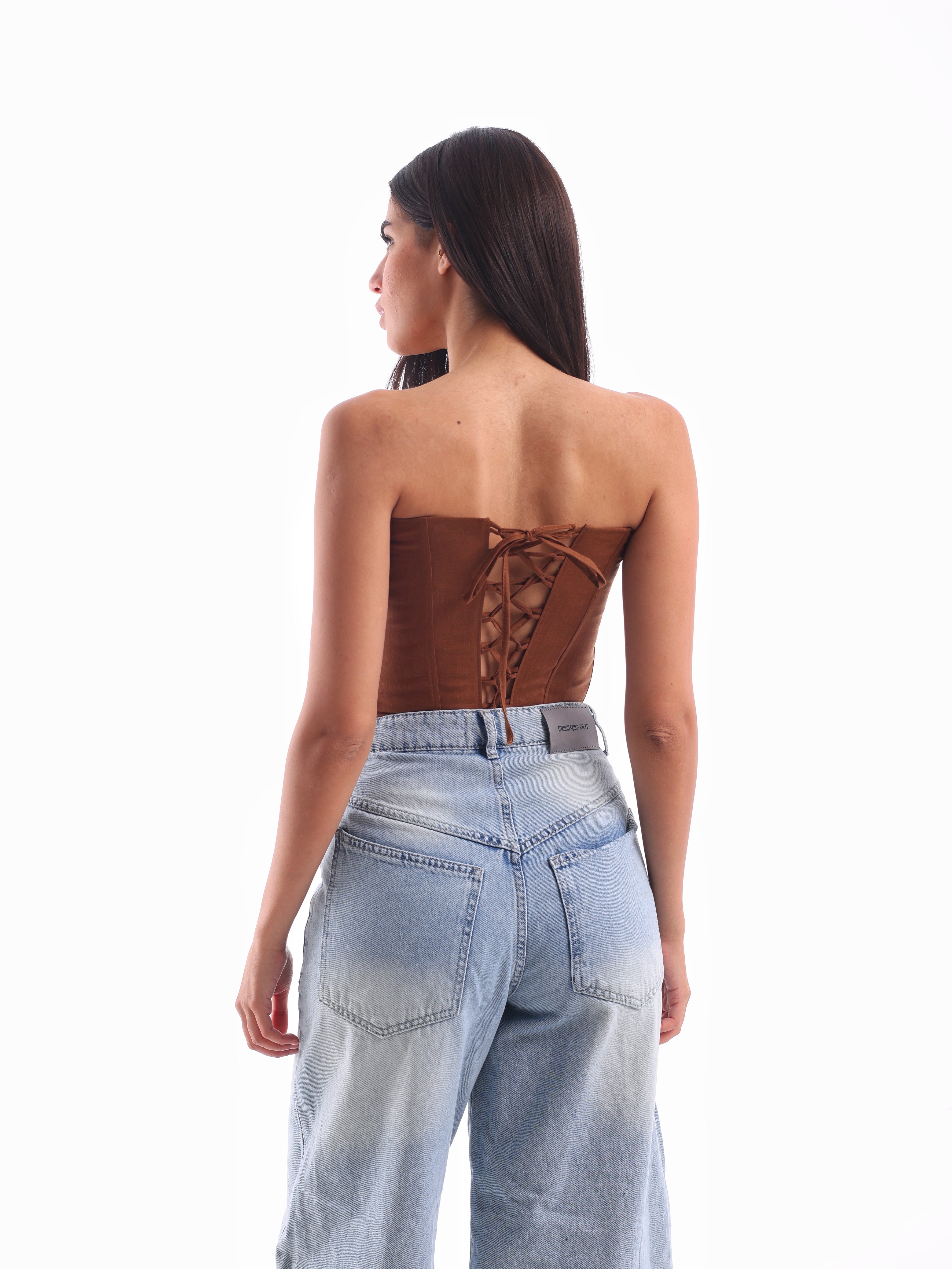 Linen Corset Top
