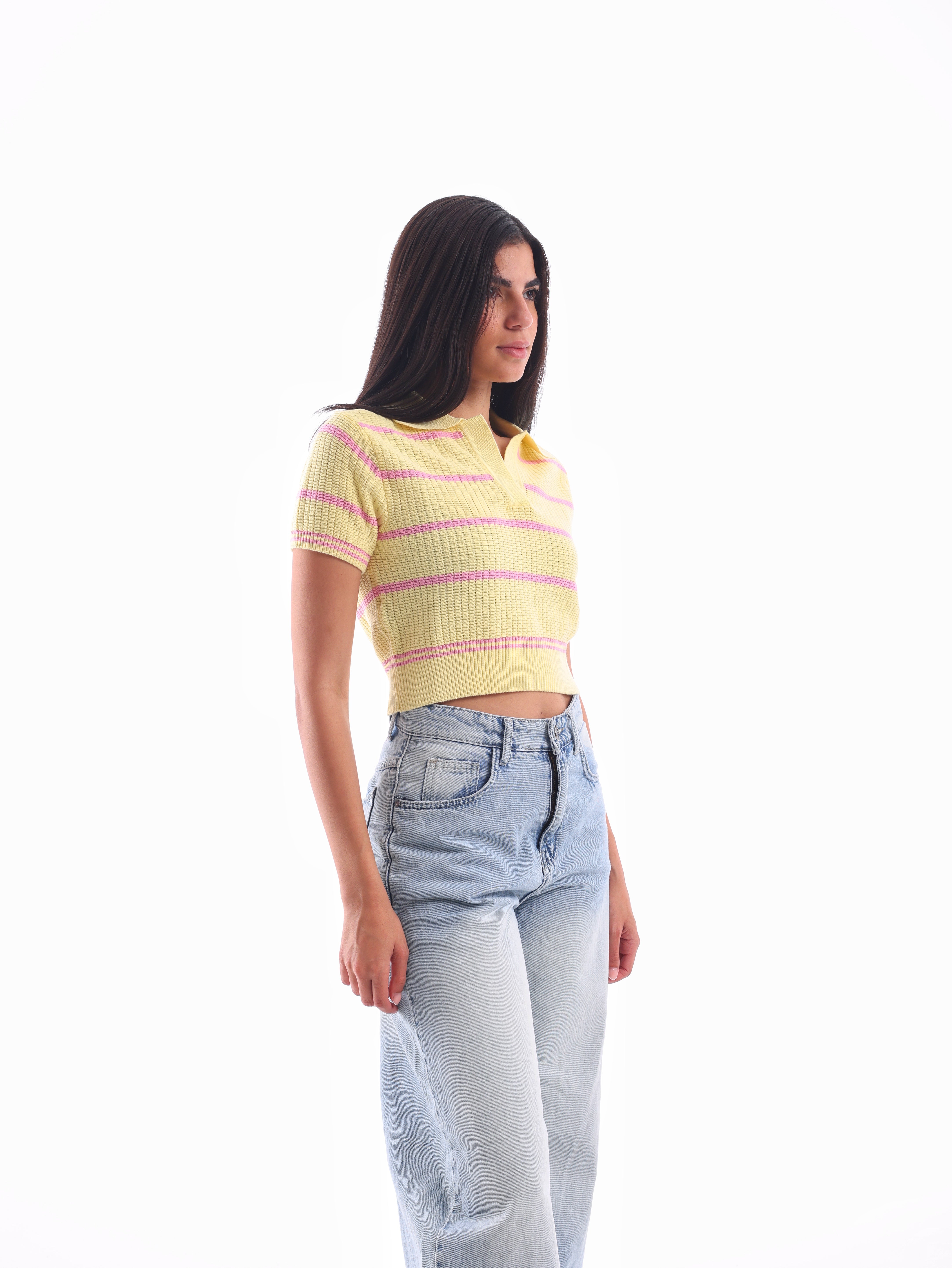 Striped Knitted Polo