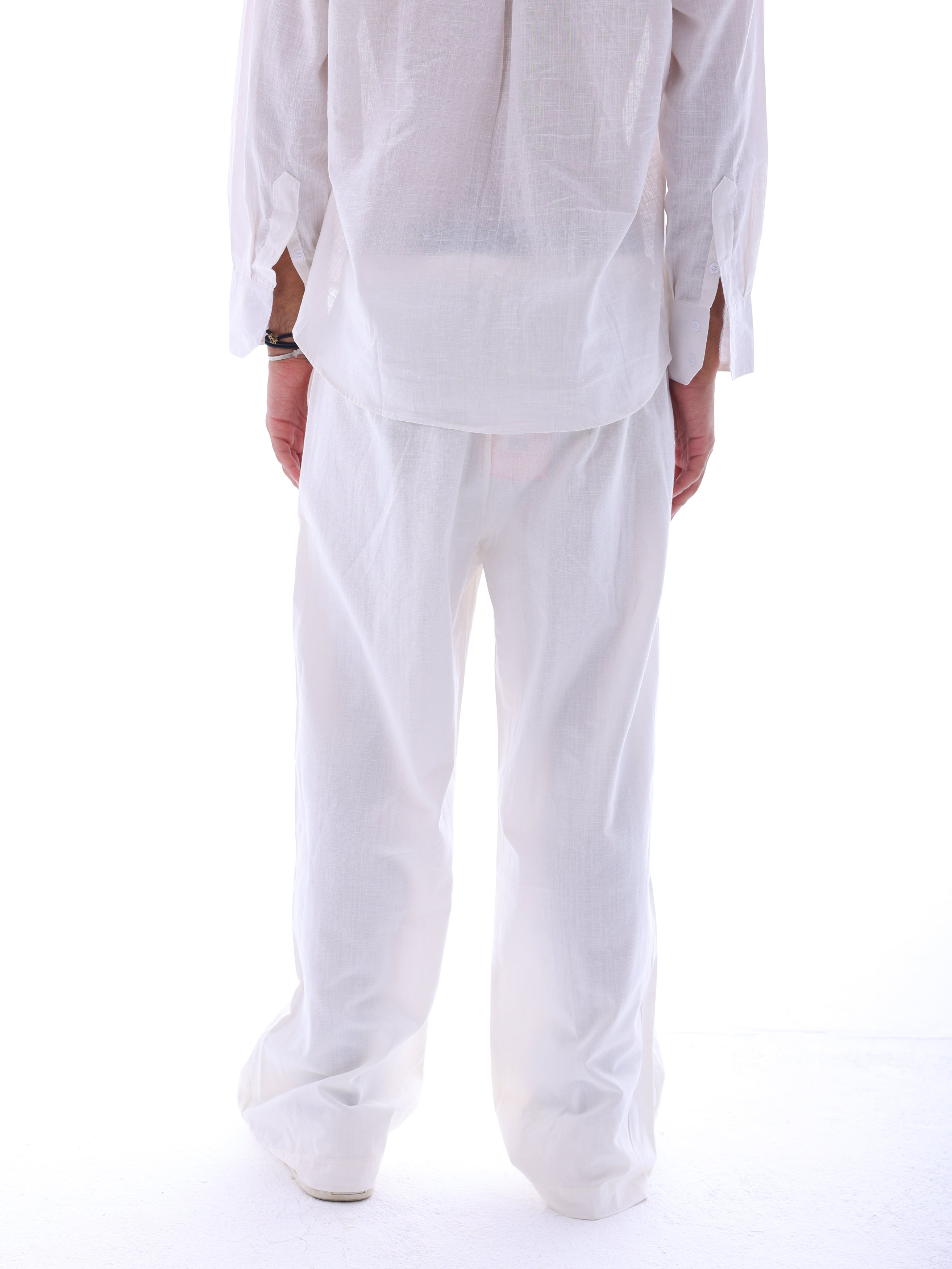 Wide-Leg Linen Trousers