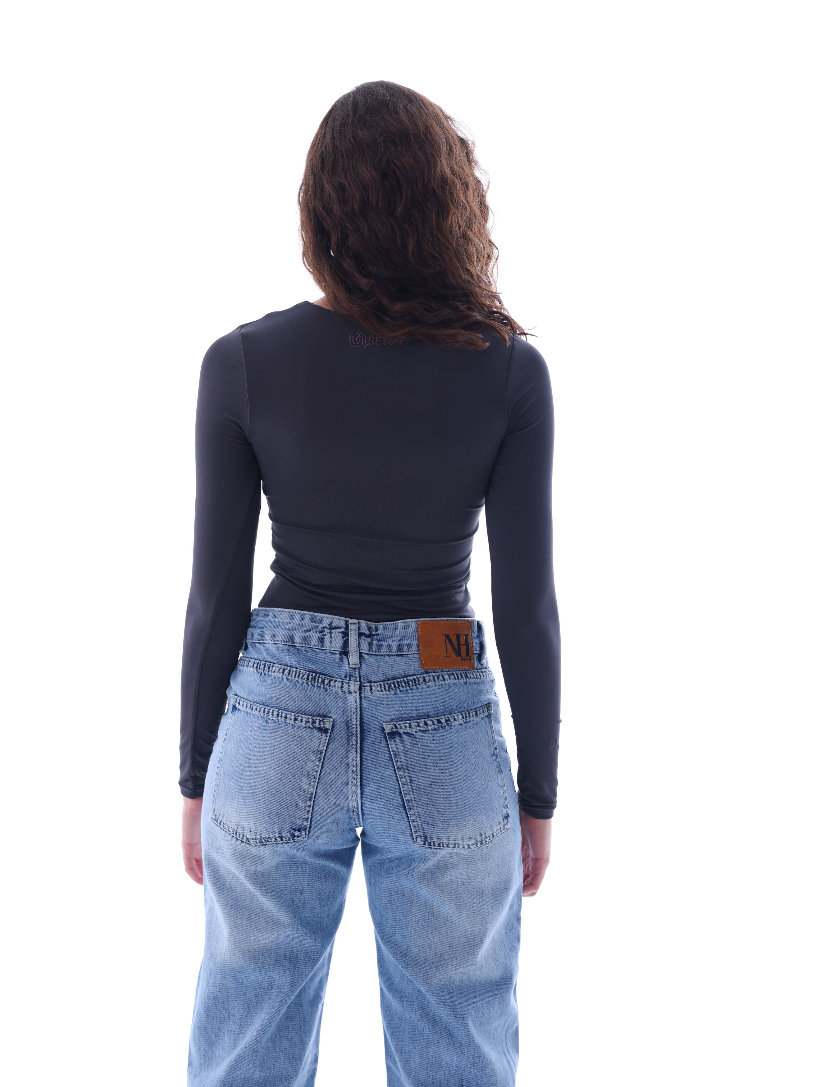 Boat Neck Long-Sleeve Bodysuit