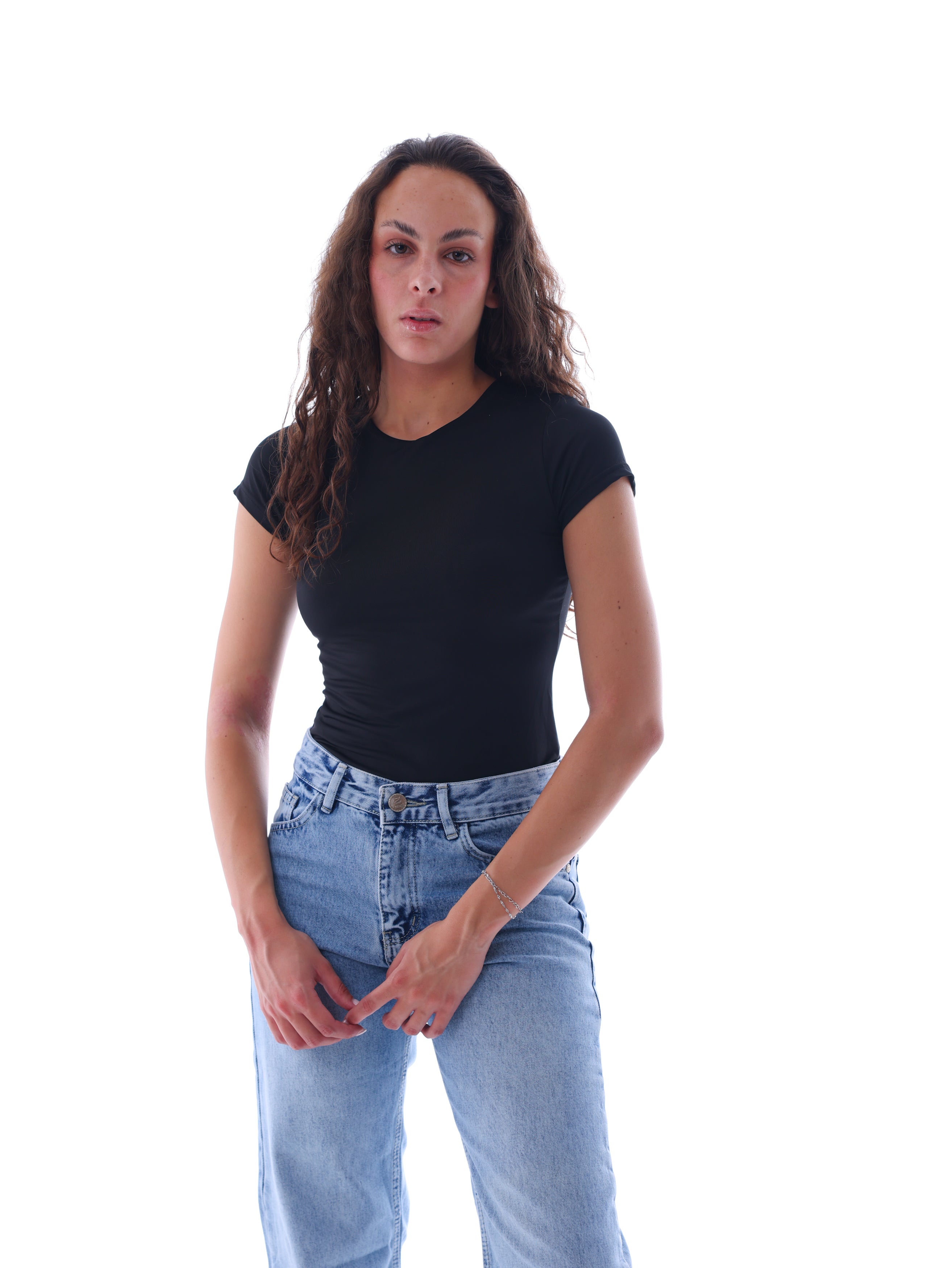 Boat Neck Short-Sleeve Bodysuit