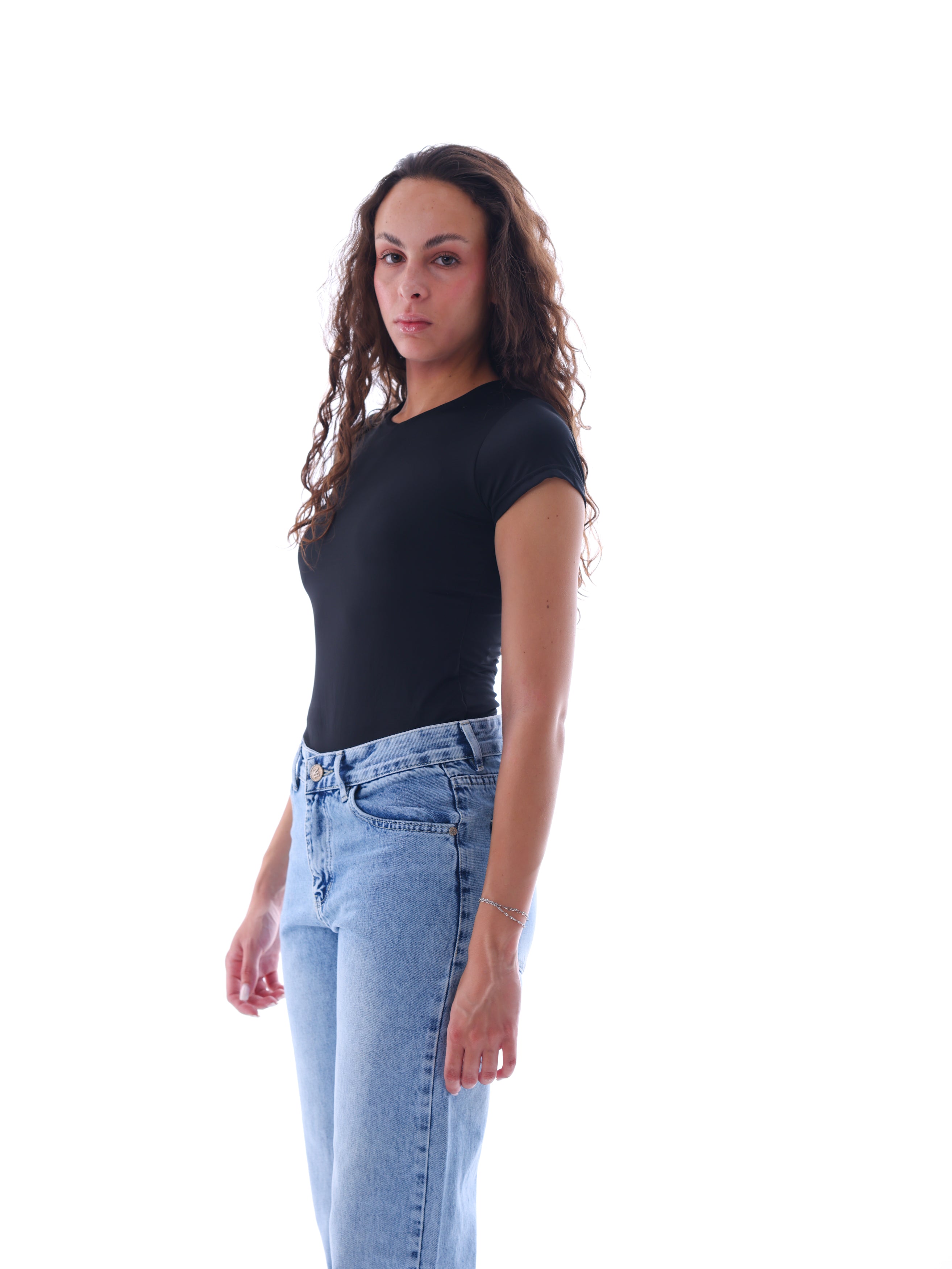 Boat Neck Short-Sleeve Bodysuit