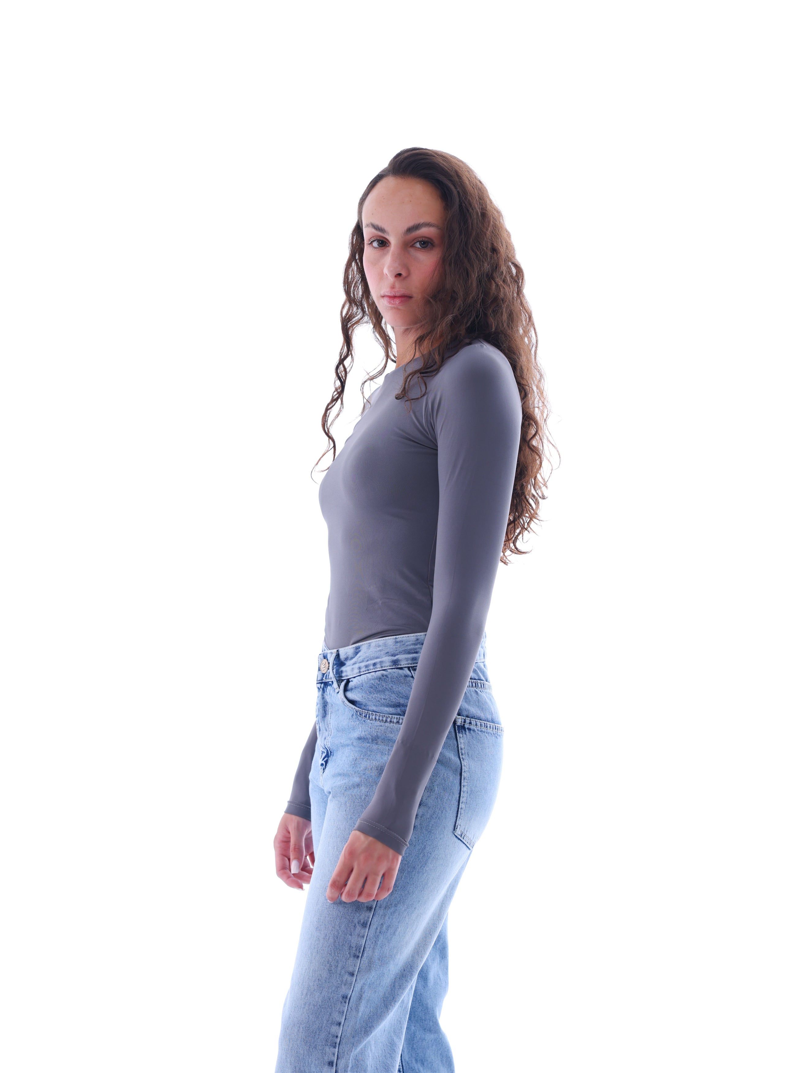 Boat Neck Long-Sleeve Bodysuit