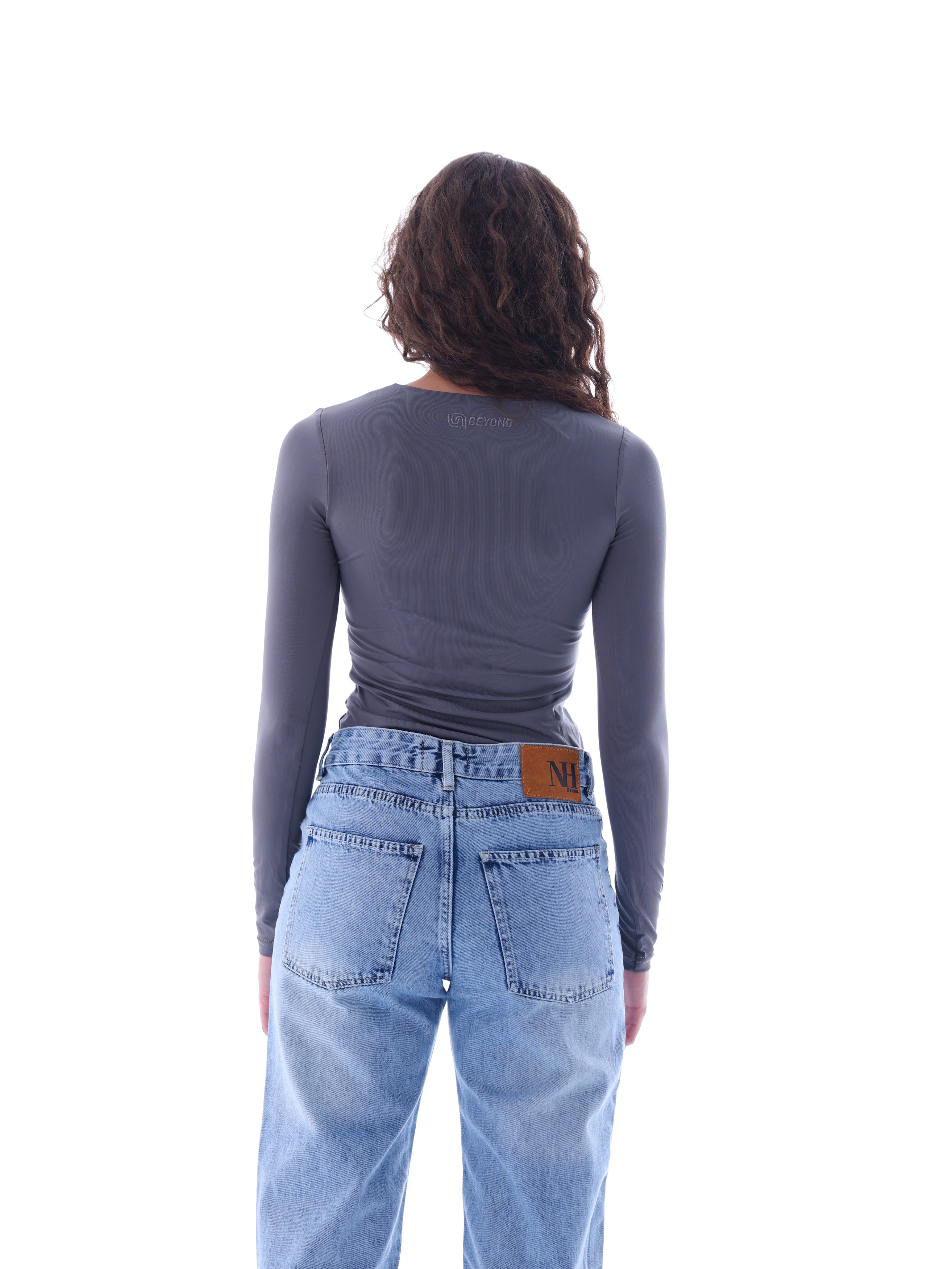 Boat Neck Long-Sleeve Bodysuit