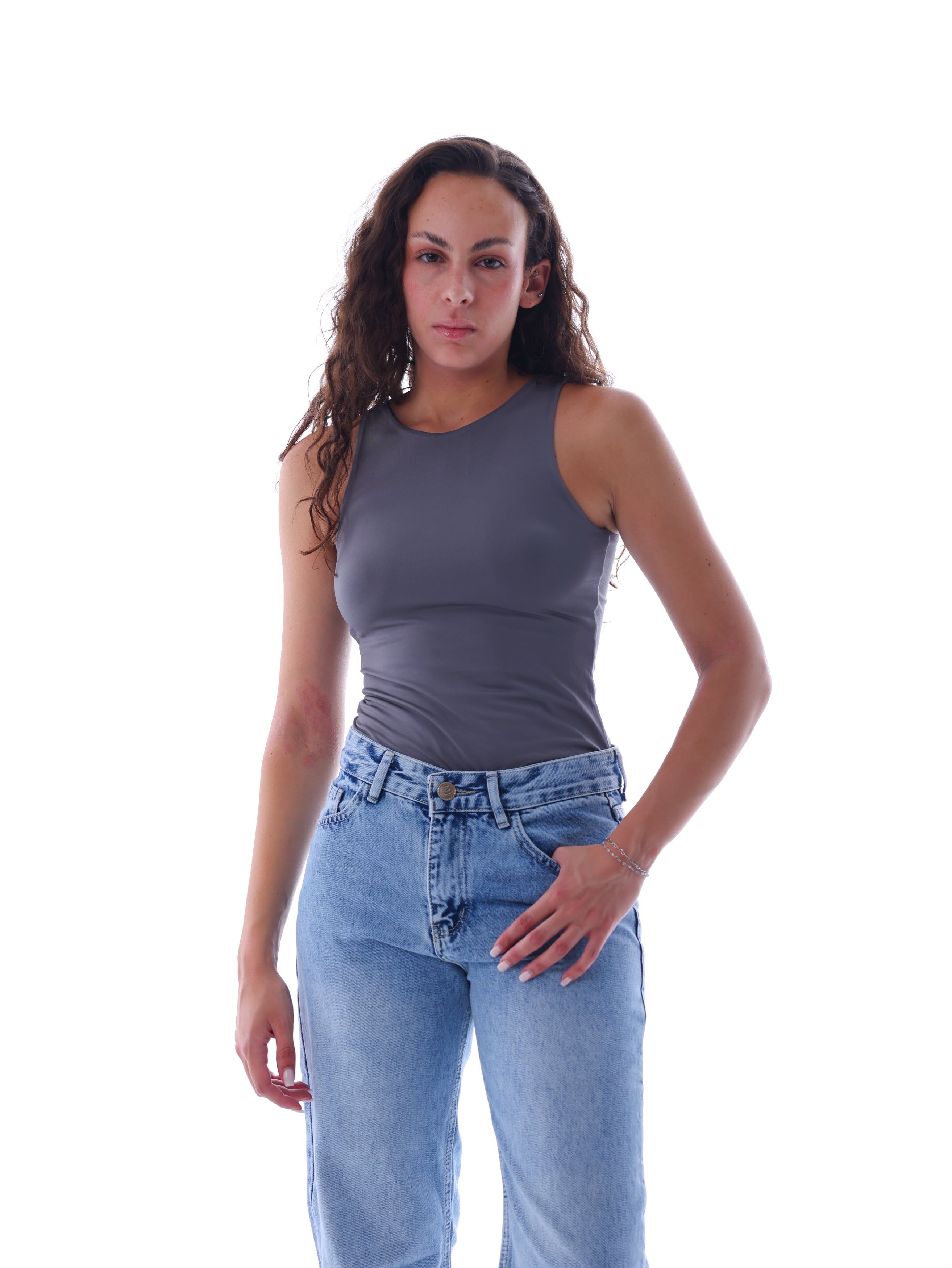 Boat Neck Sleevless Bodysuit