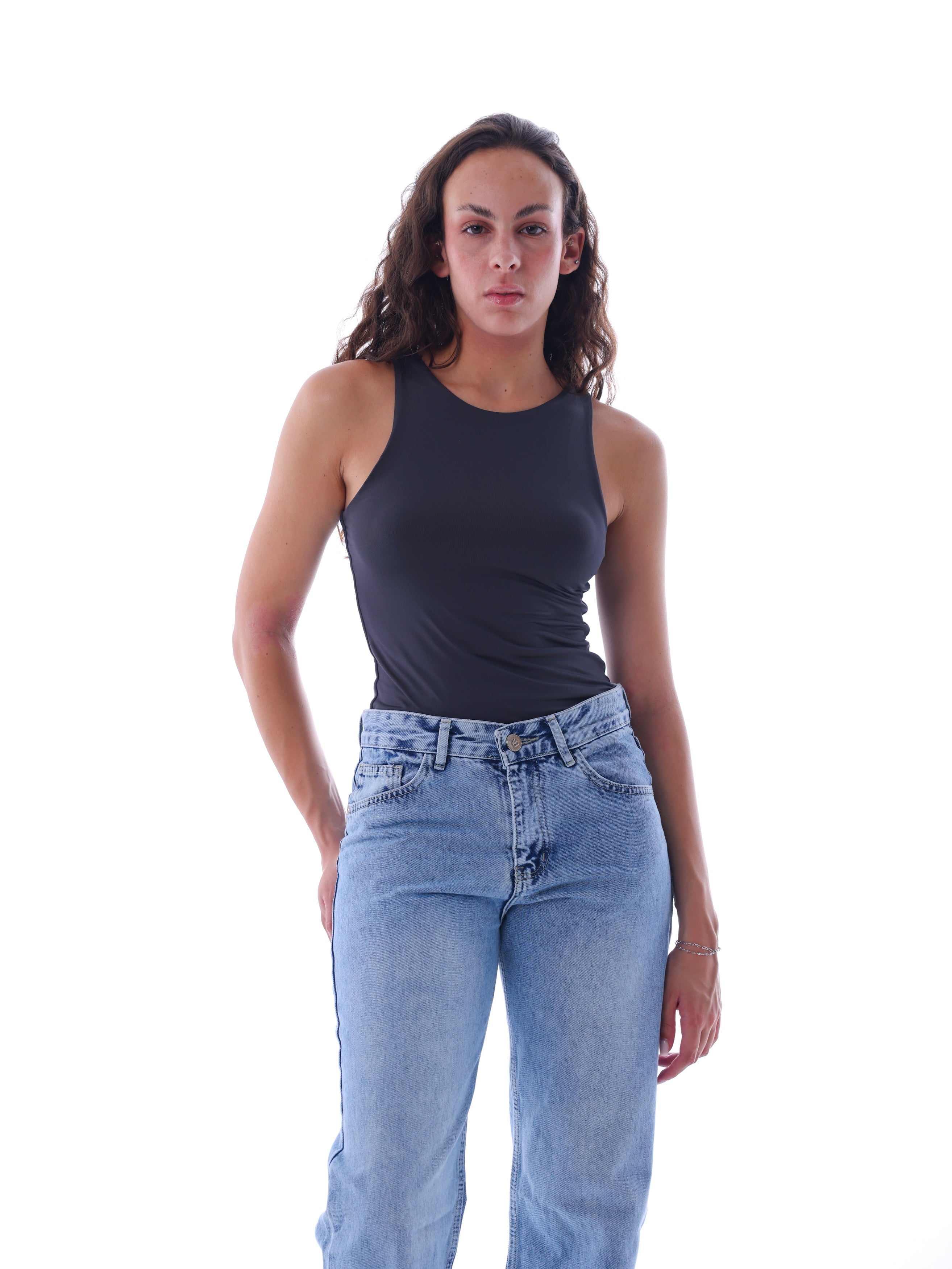 Boat Neck Sleevless Bodysuit