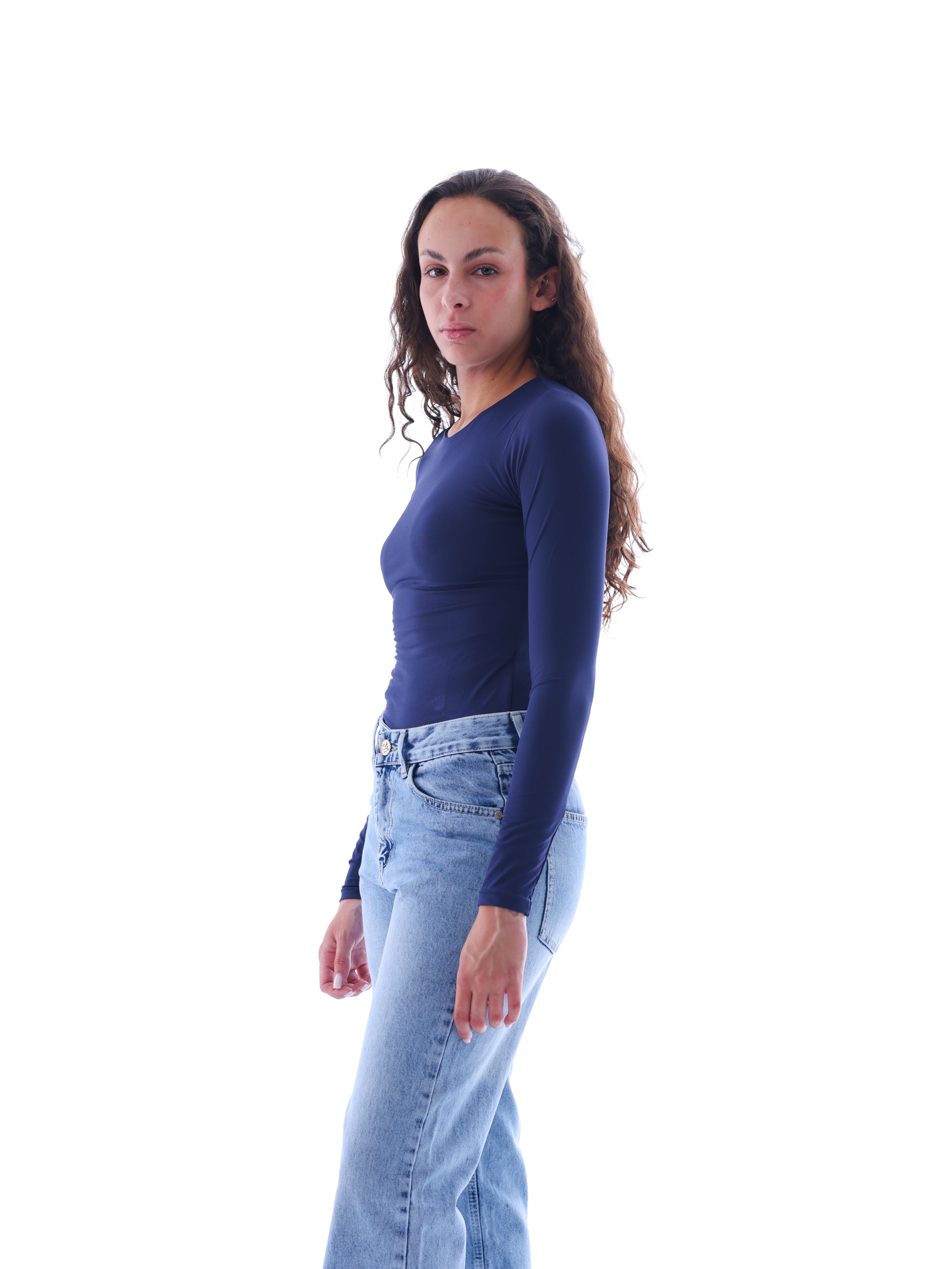 Boat Neck Long-Sleeve Bodysuit