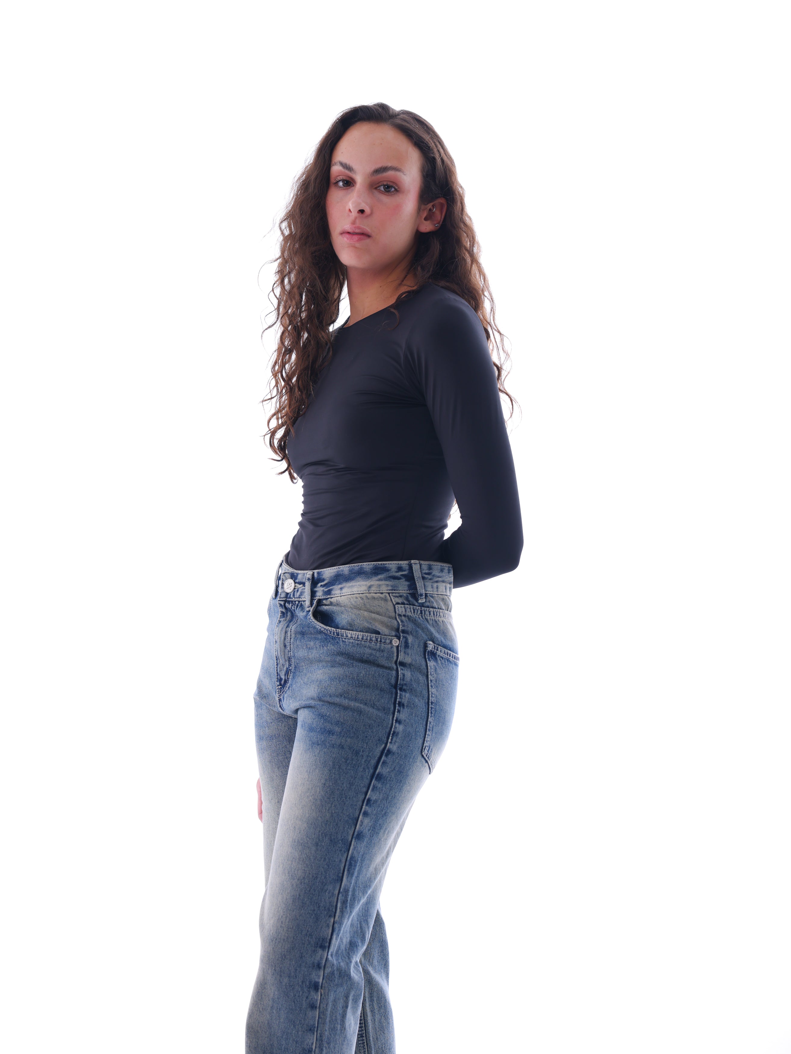 Boat Neck Long-Sleeve Bodysuit