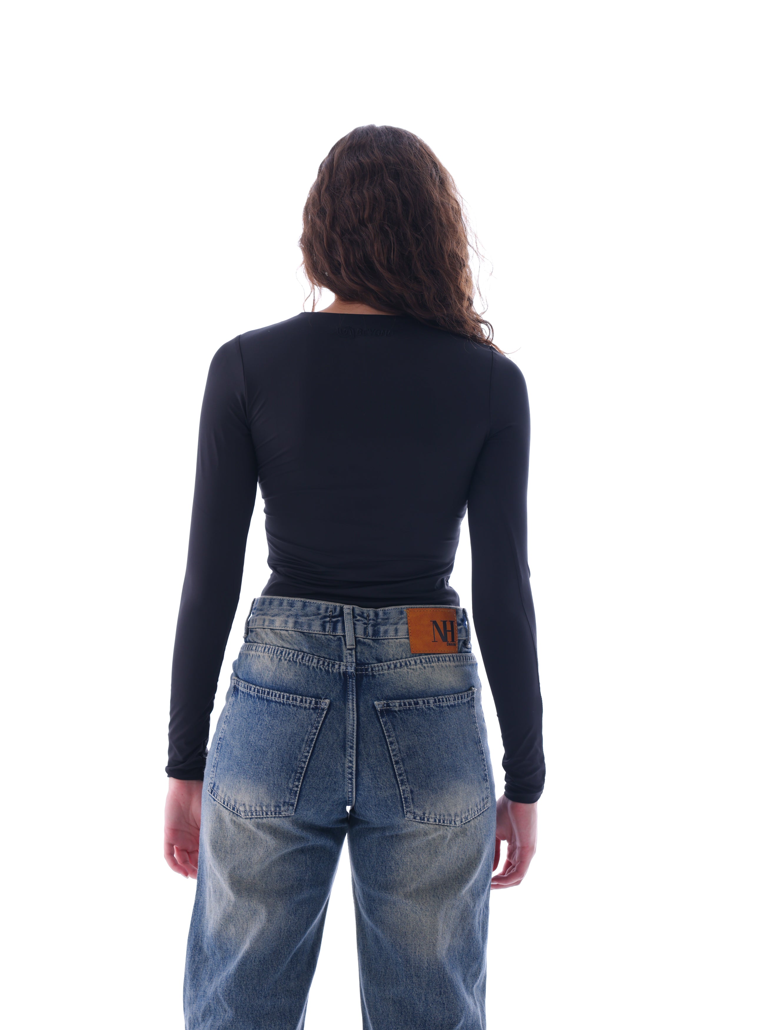 Boat Neck Long-Sleeve Bodysuit