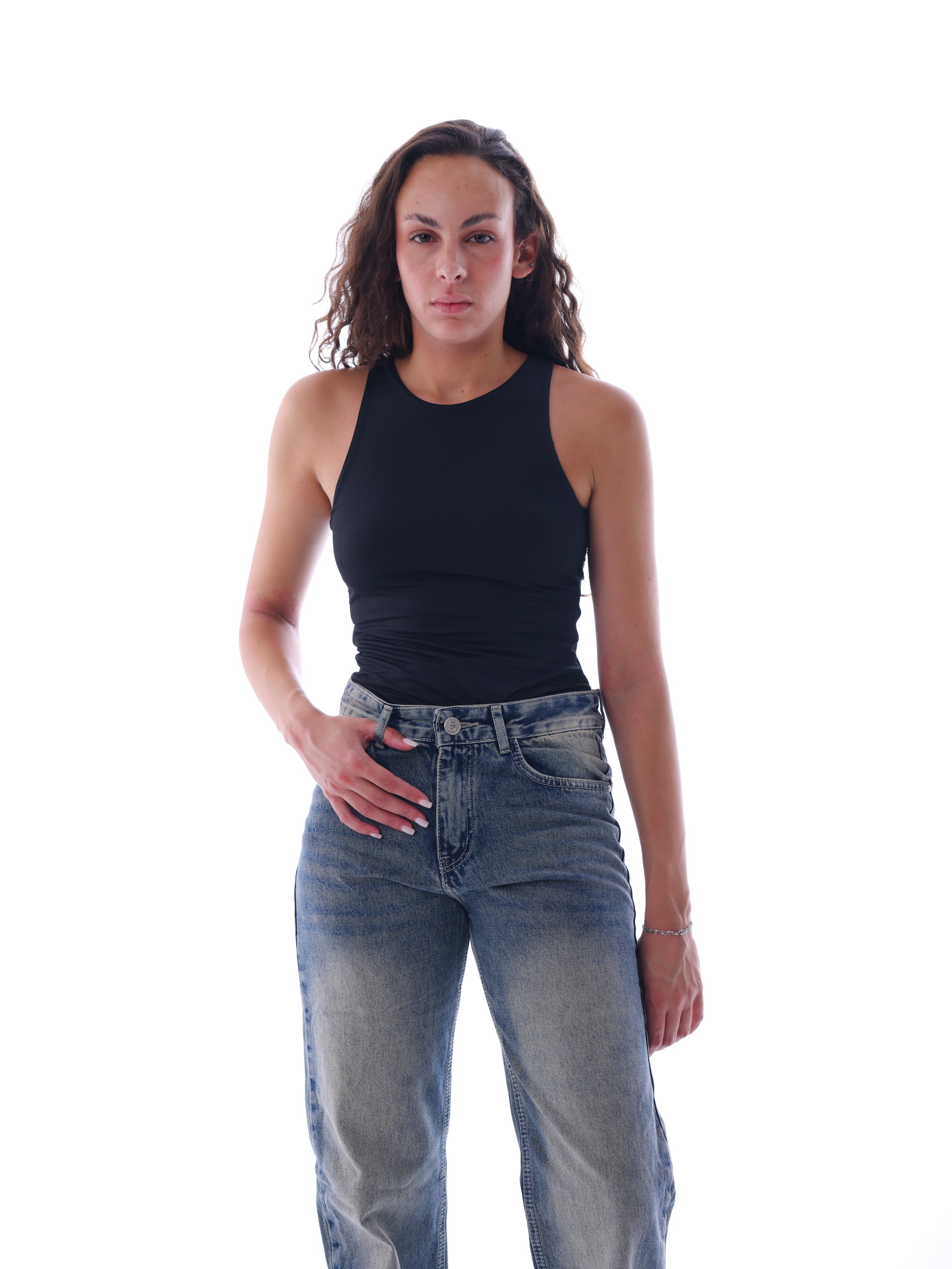 Boat Neck Sleevless Bodysuit