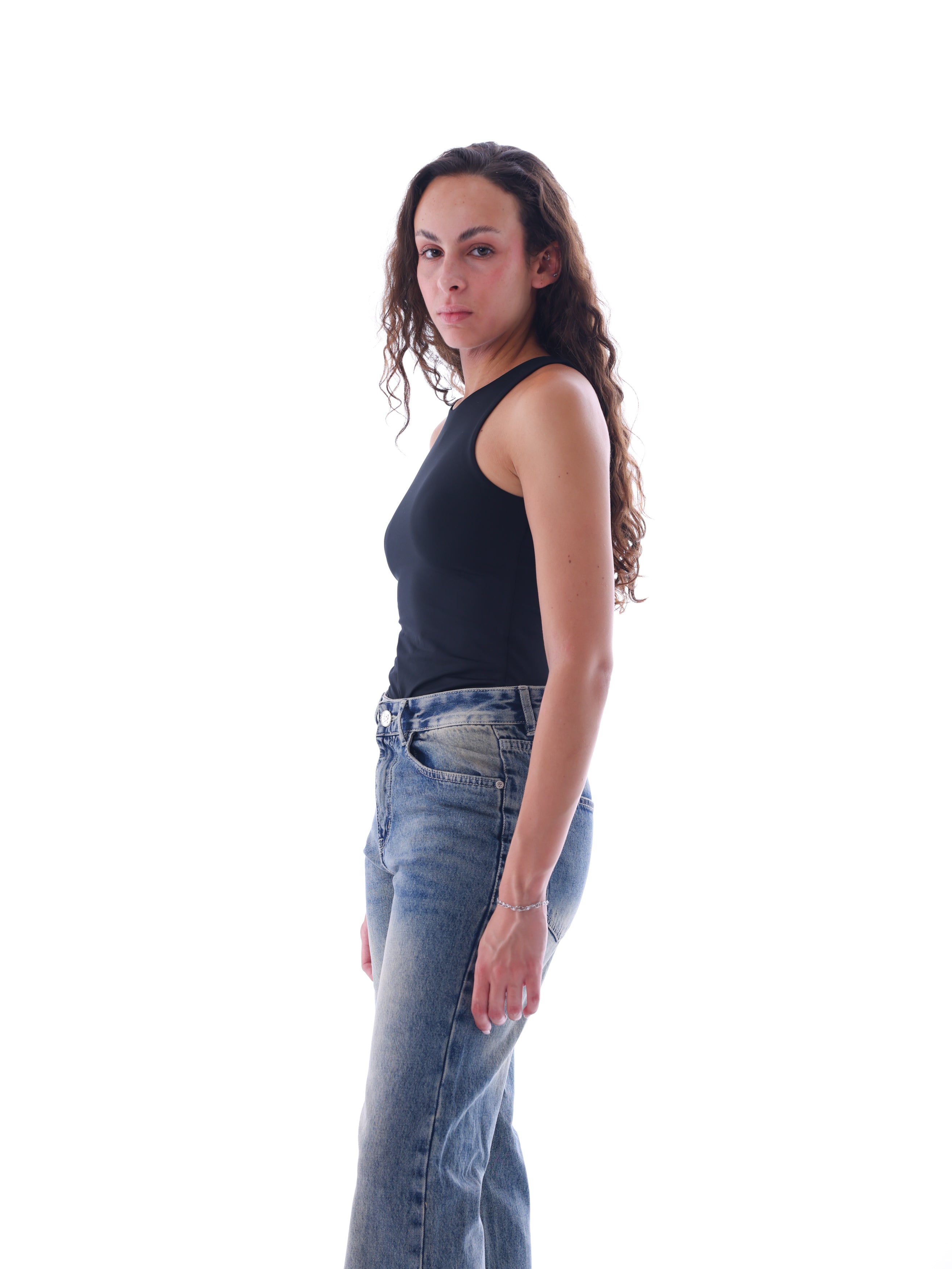 Boat Neck Sleevless Bodysuit