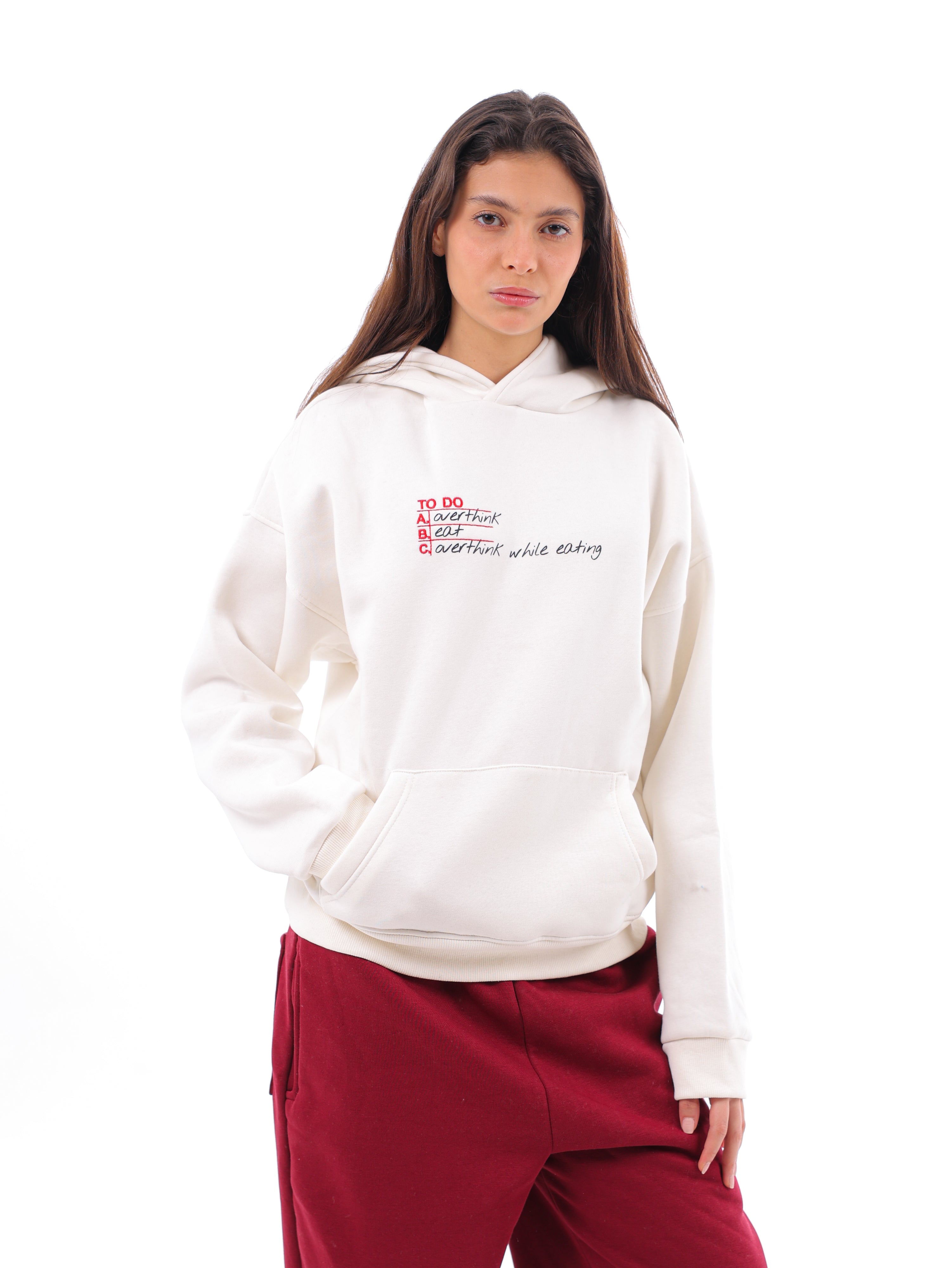 To Do List Boxy Printed Hoodie