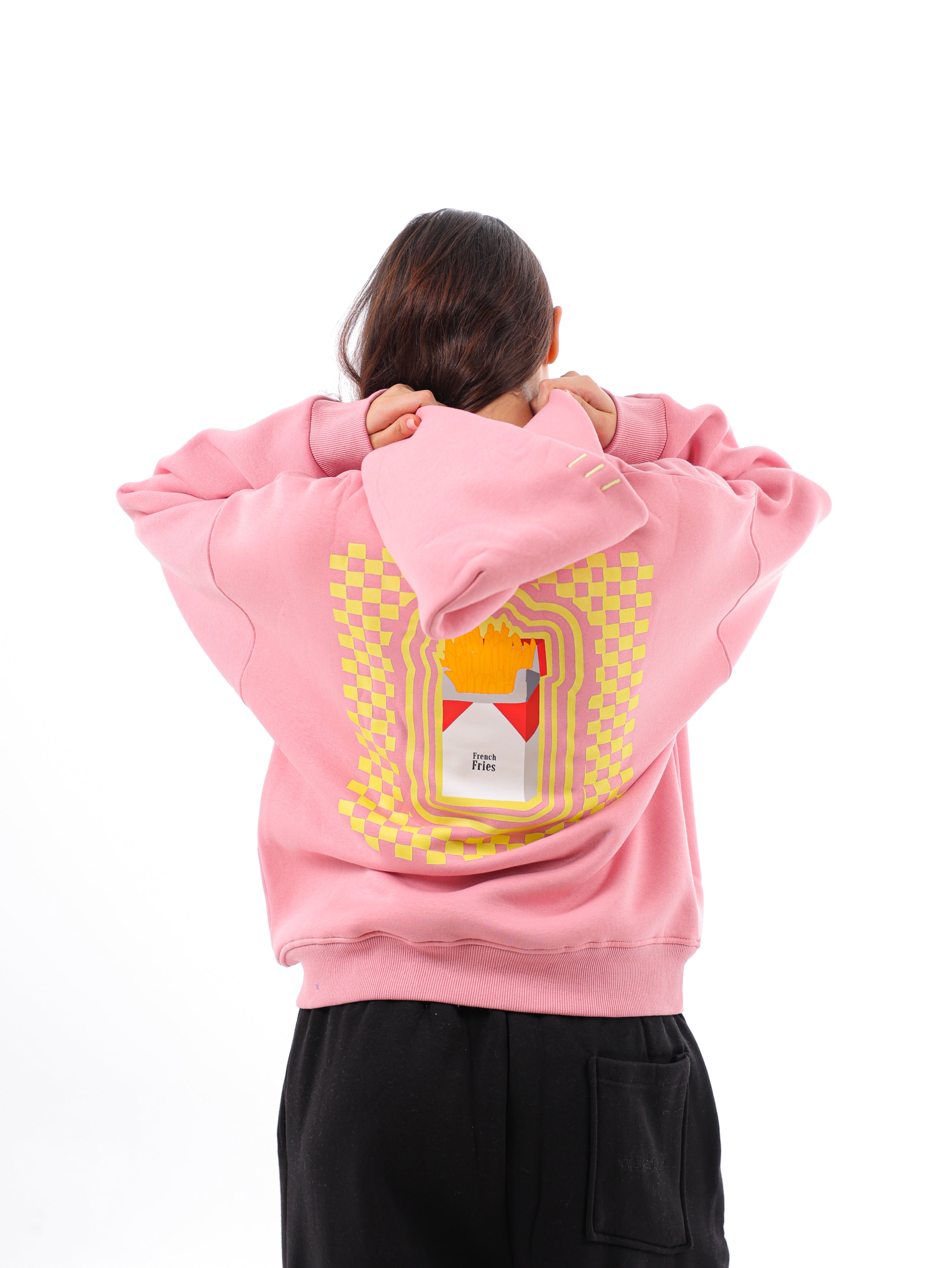 French Fries Boxy Printed Hoodie