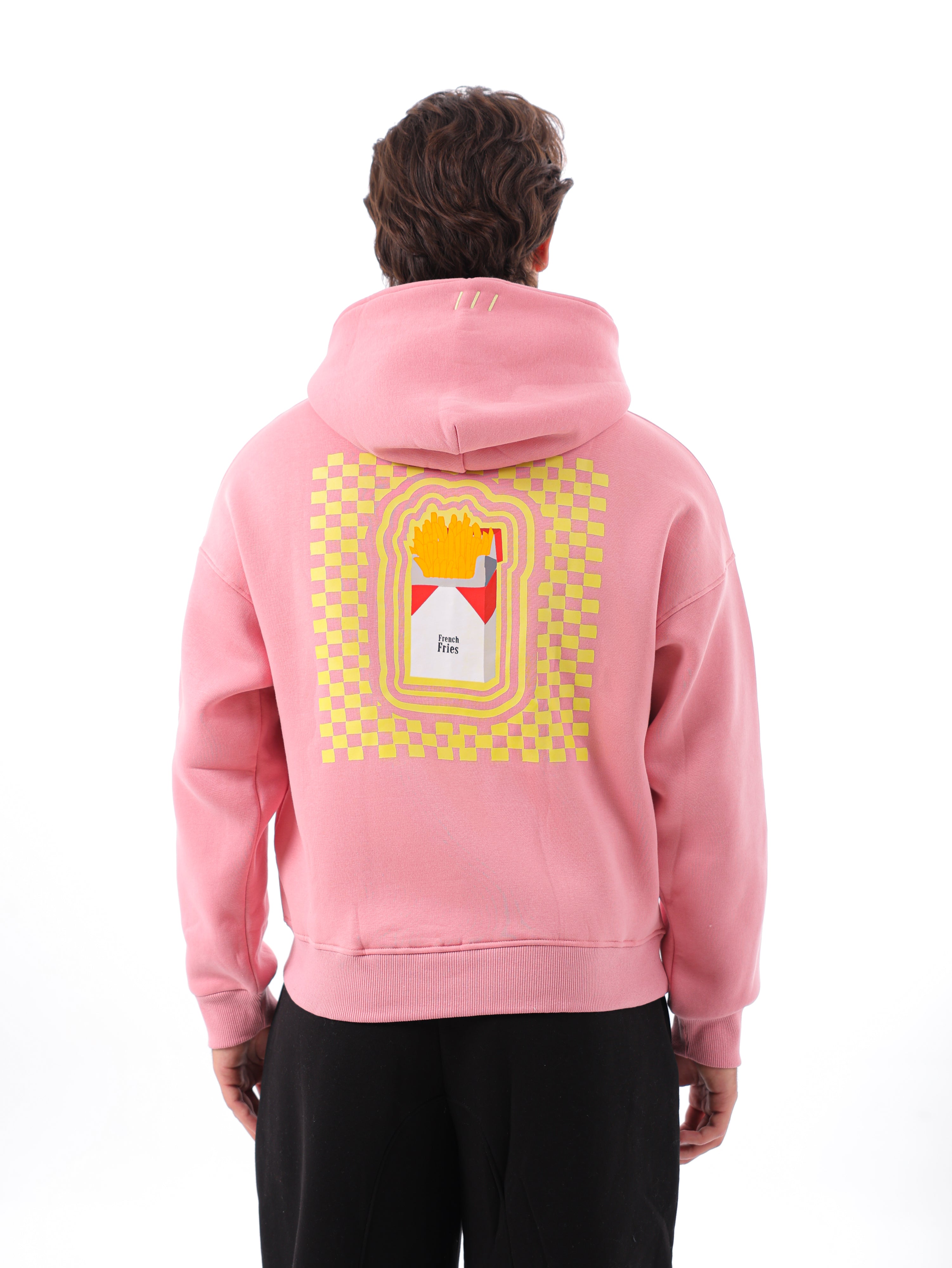 French Fries Boxy Printed Hoodie