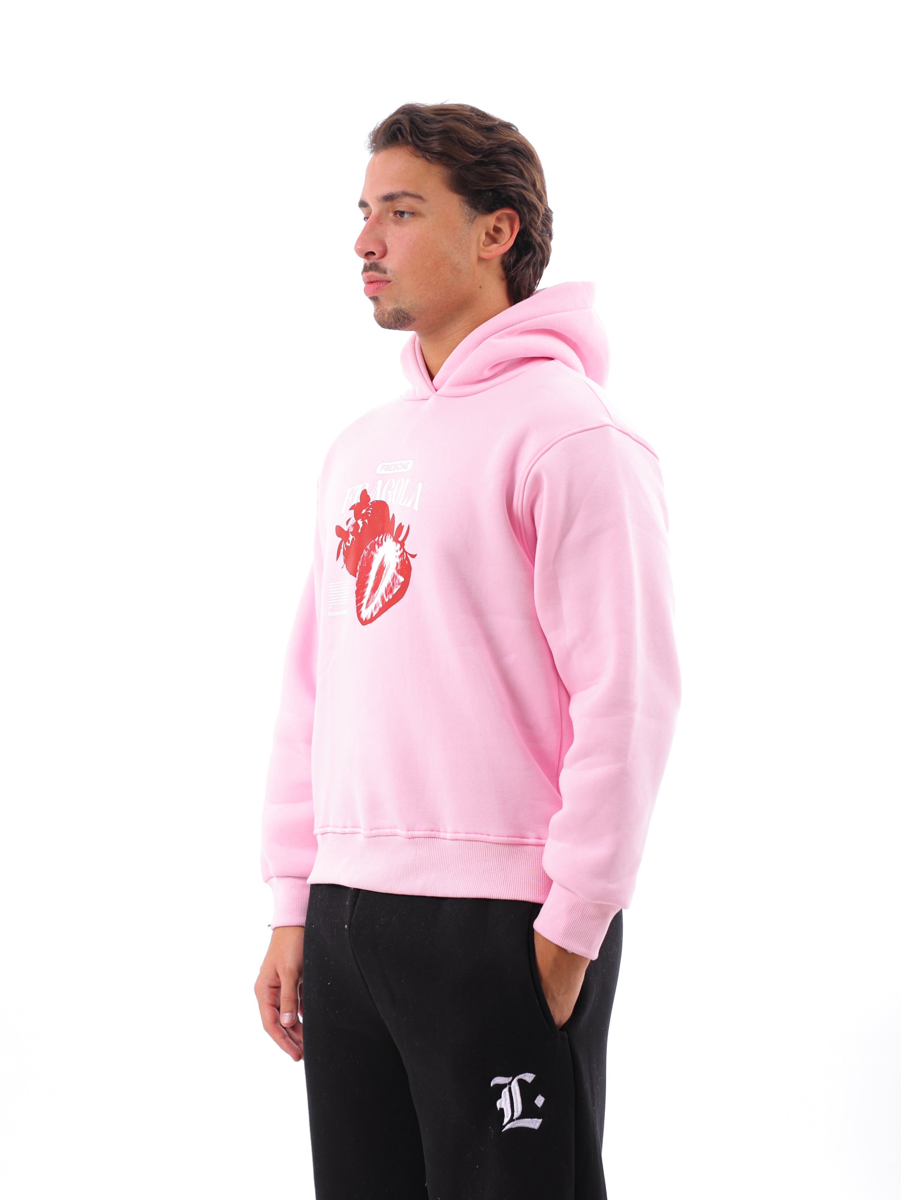Strawberry Printed Oversized Hoodie