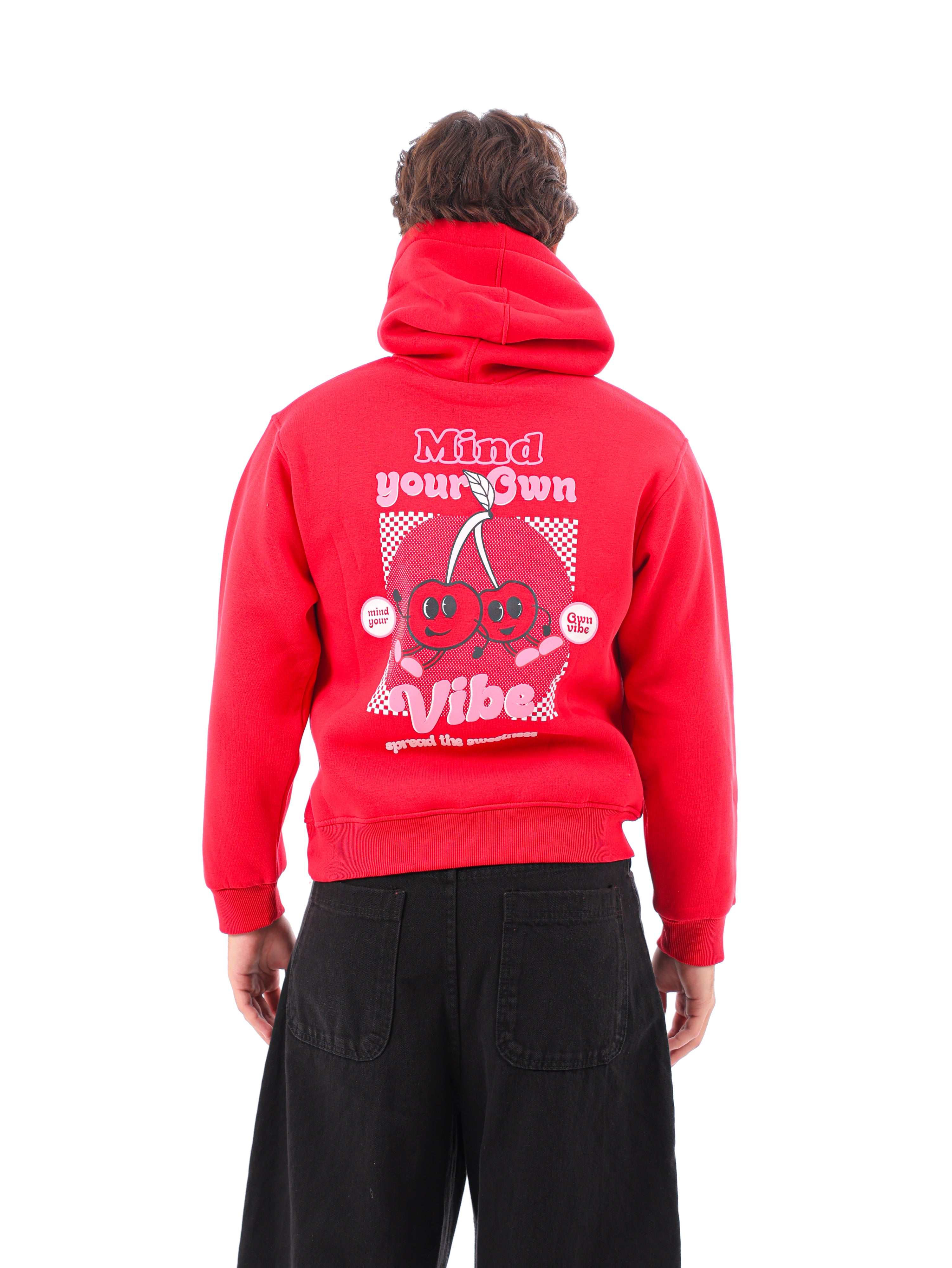 Mind The Vibe Printed Oversized Hoodie