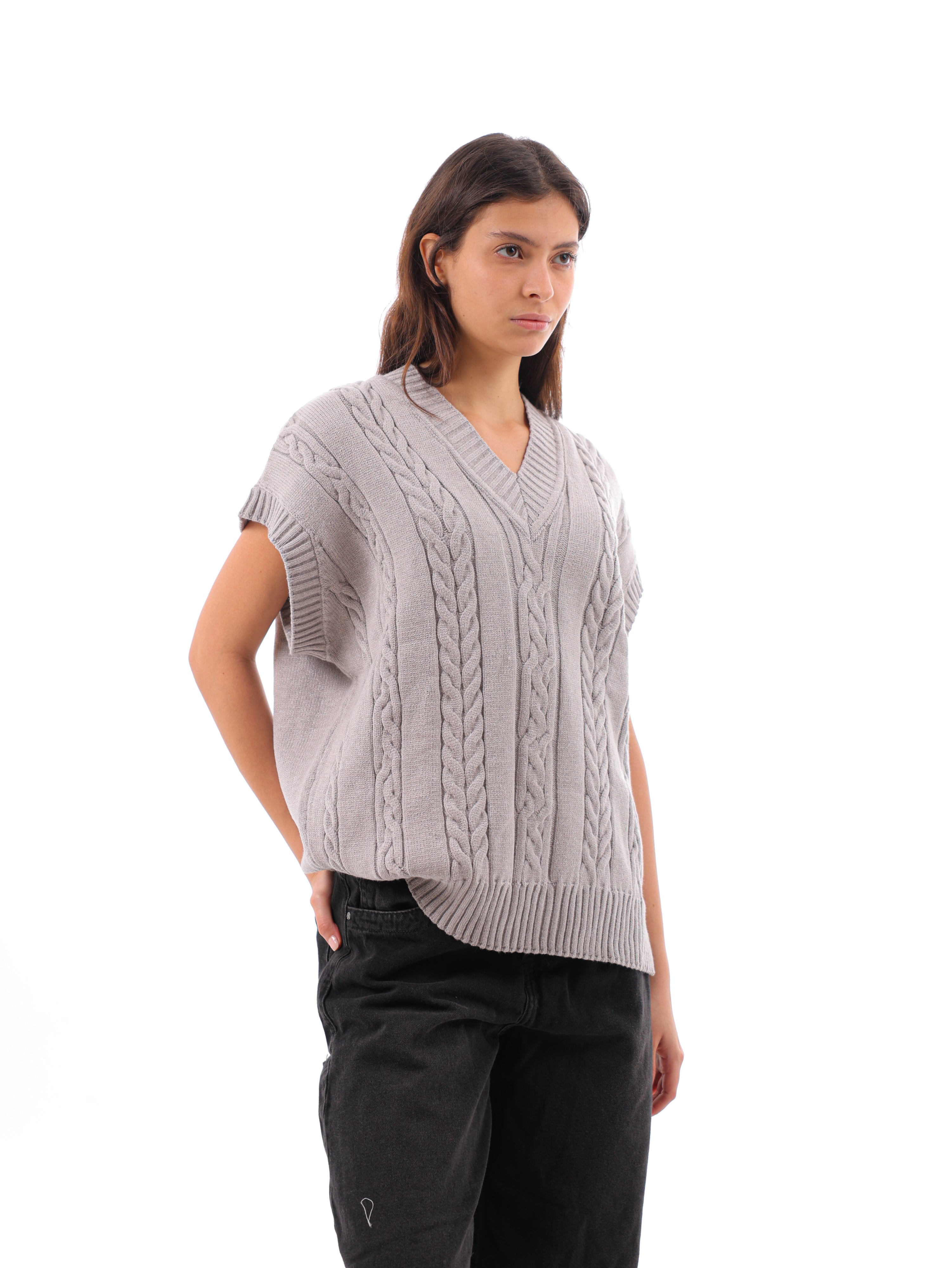 V-Neck Cable Vest