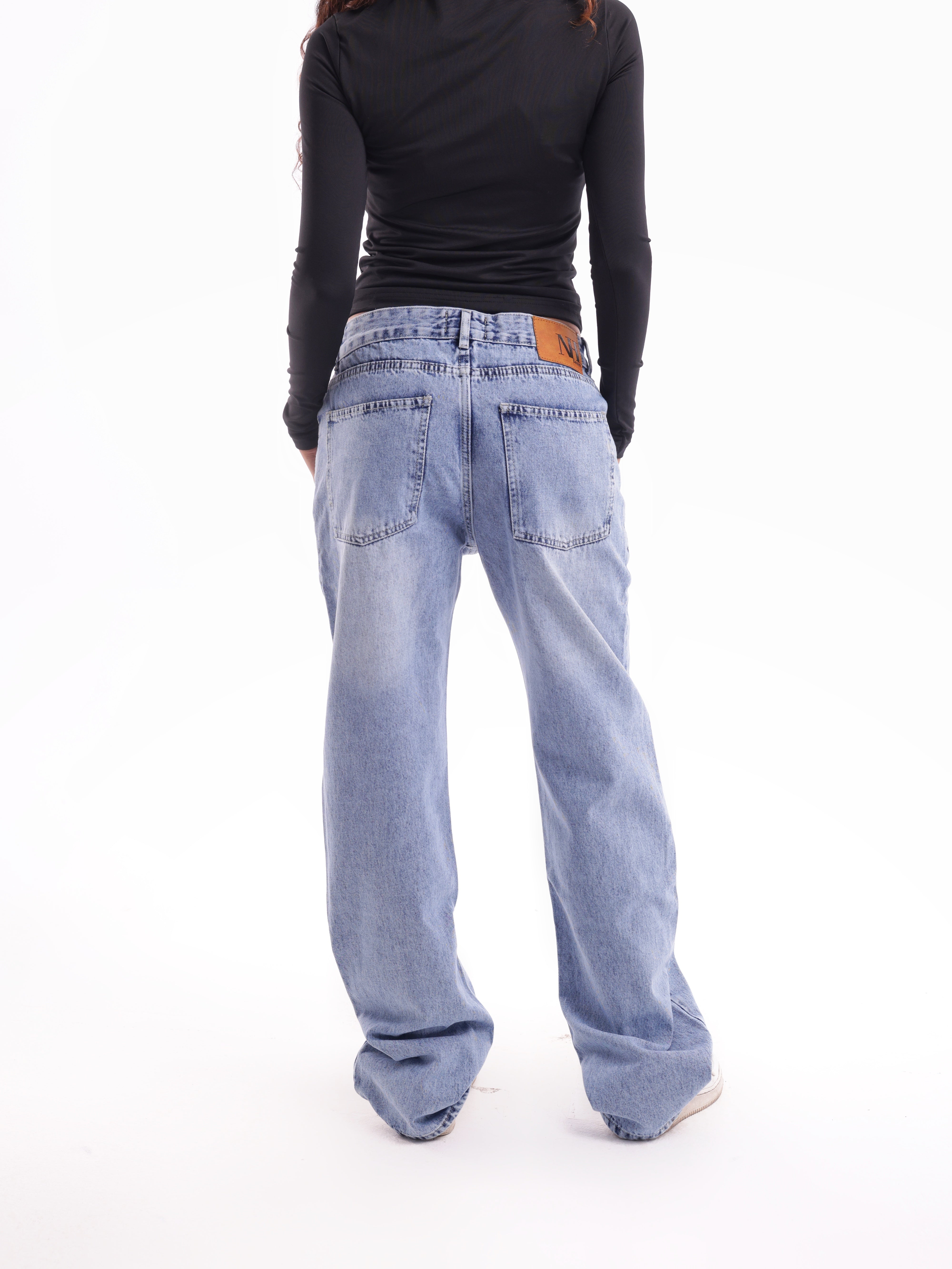 Mid-Rise Straight Leg Denim