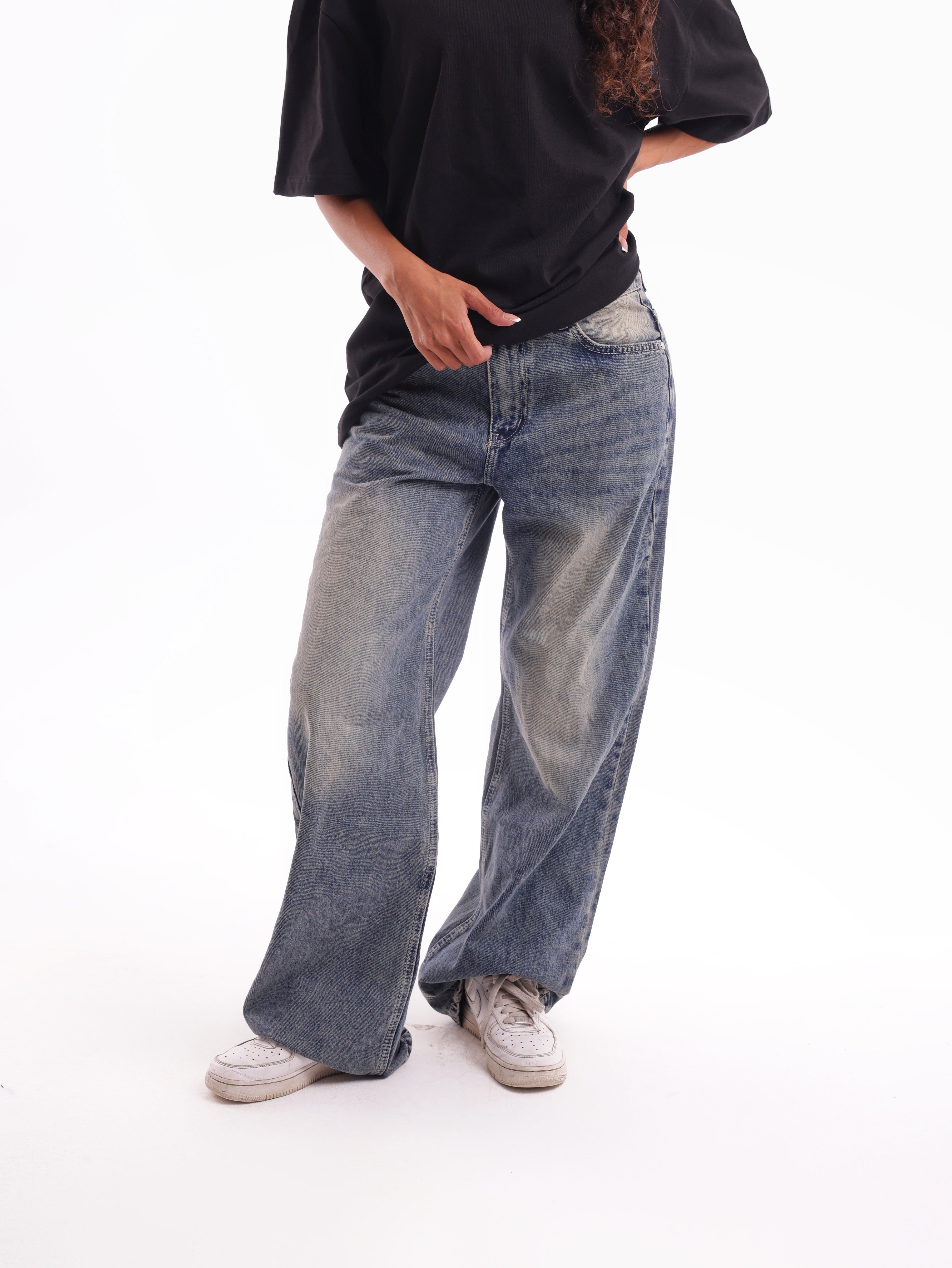 Mid-Rise Straight Leg Denim