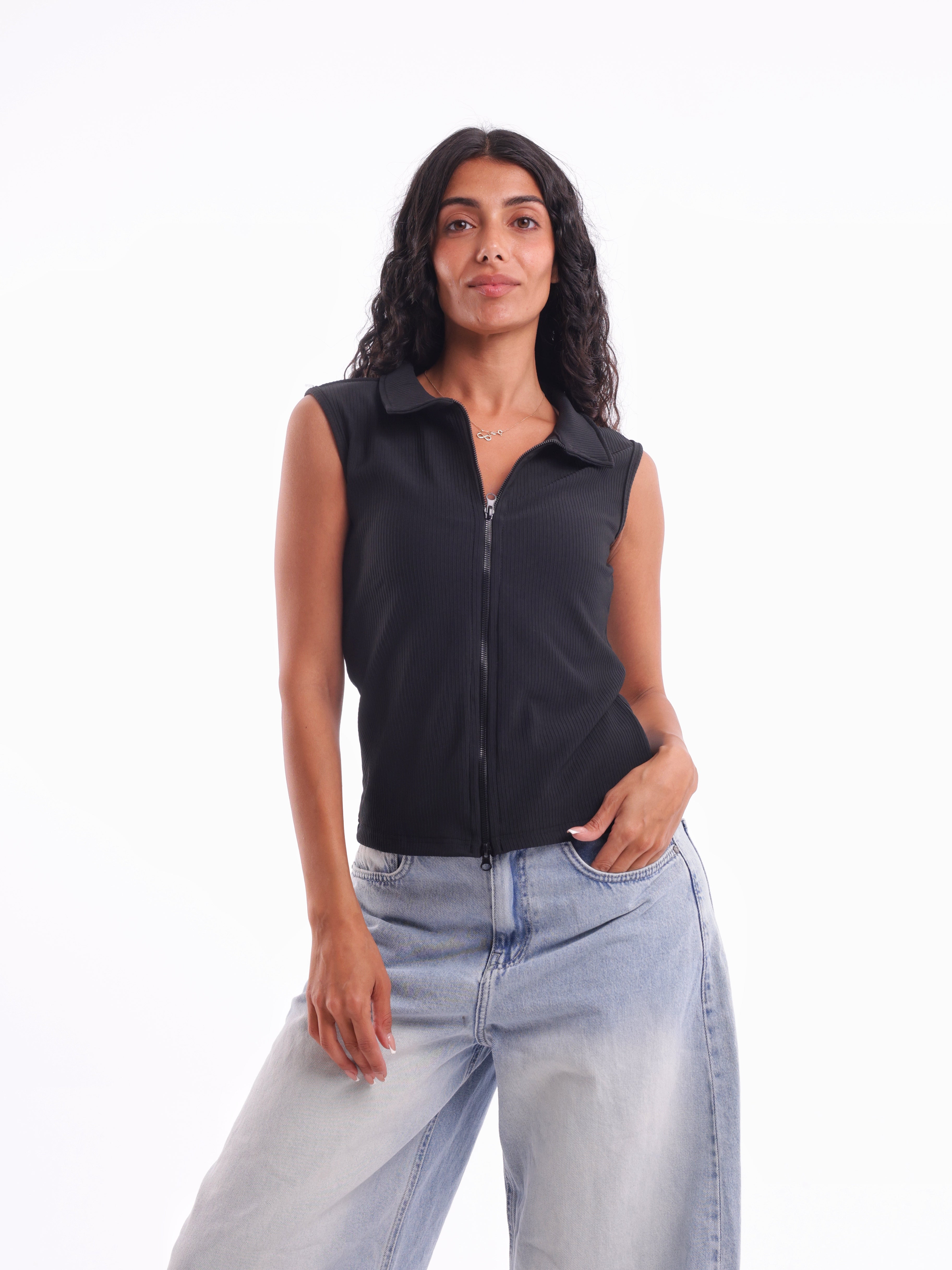 Double Zipper Top