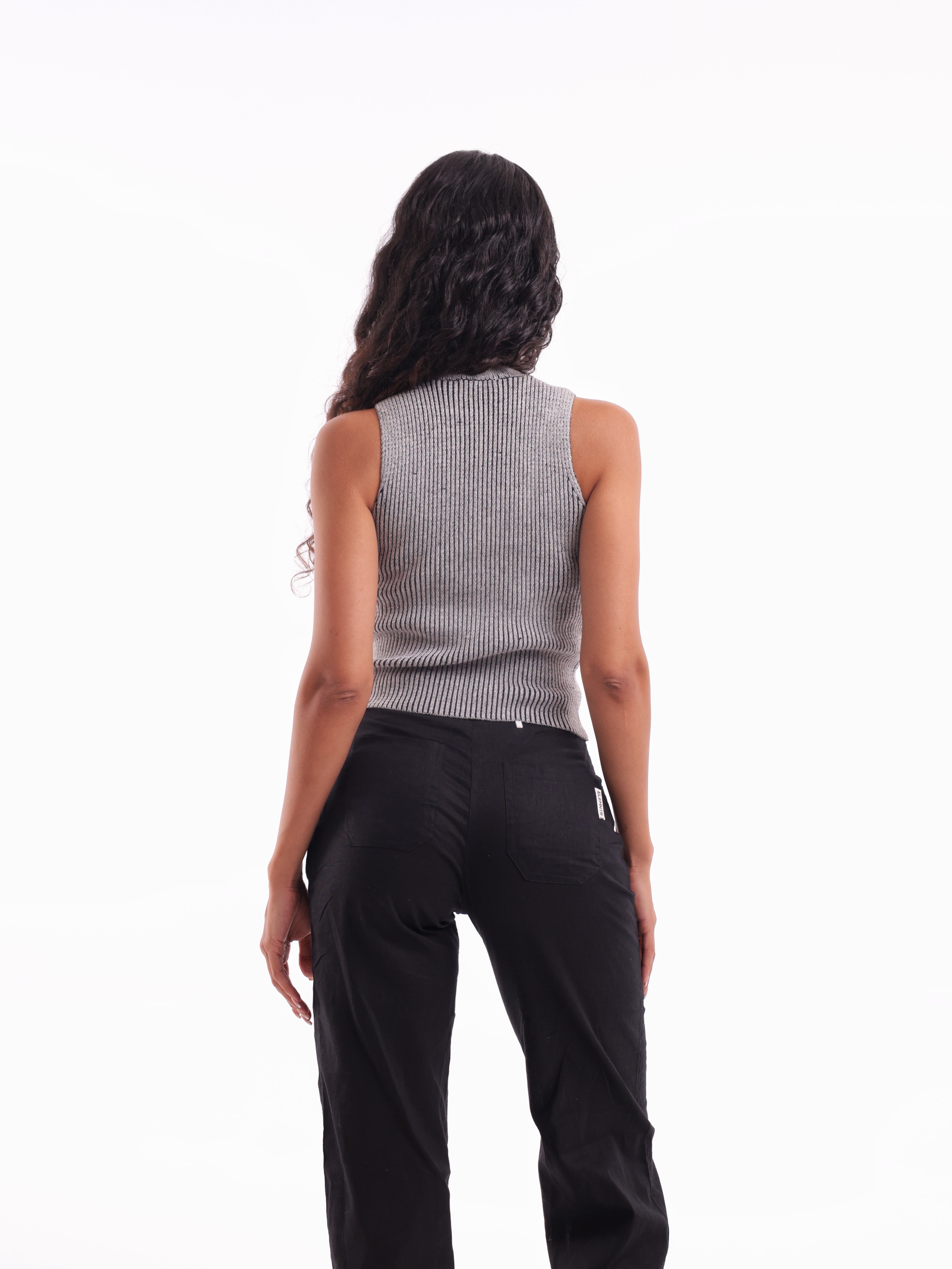 Two-Tone Knit Tank Top