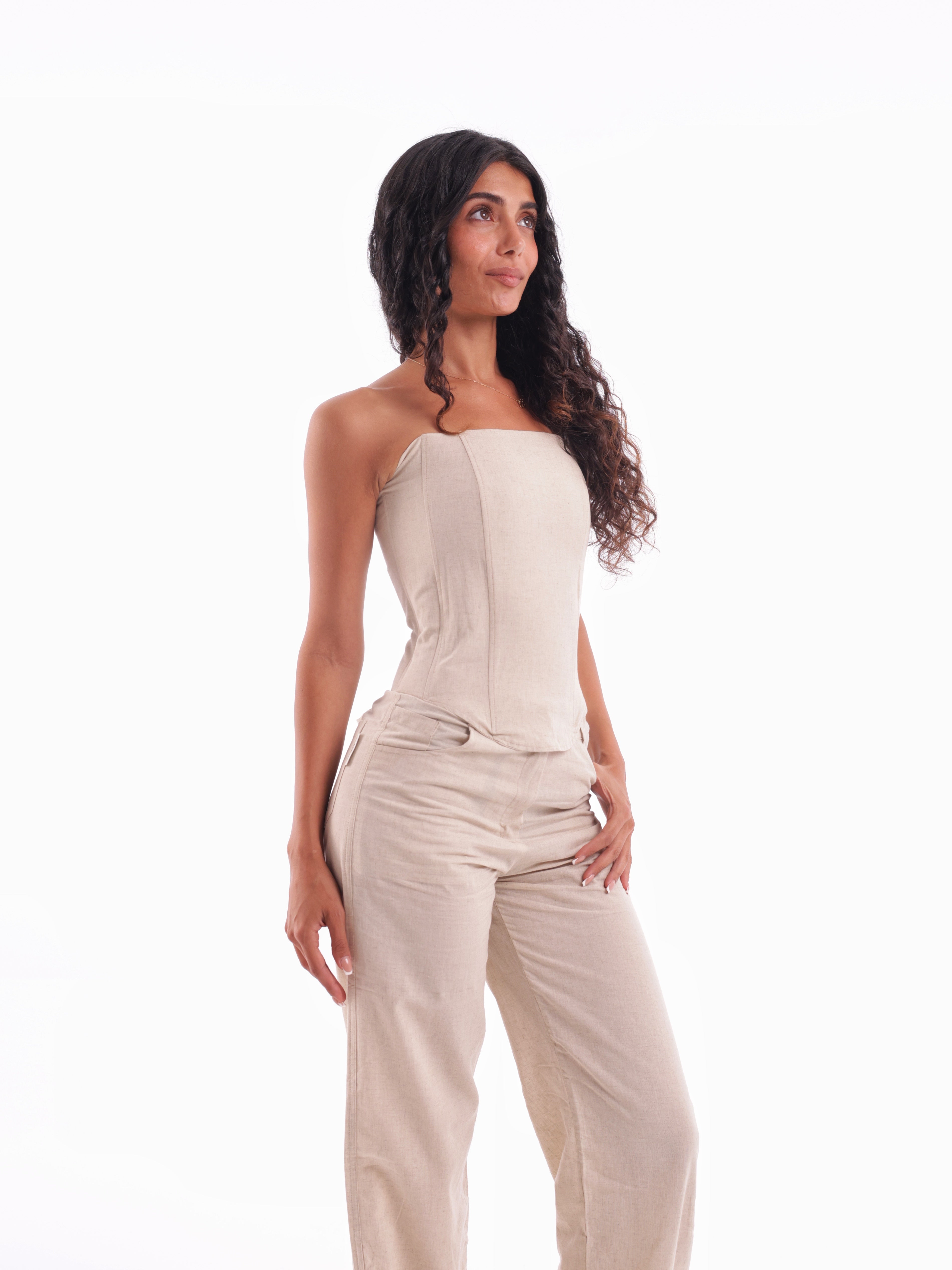 Linen Corset Top