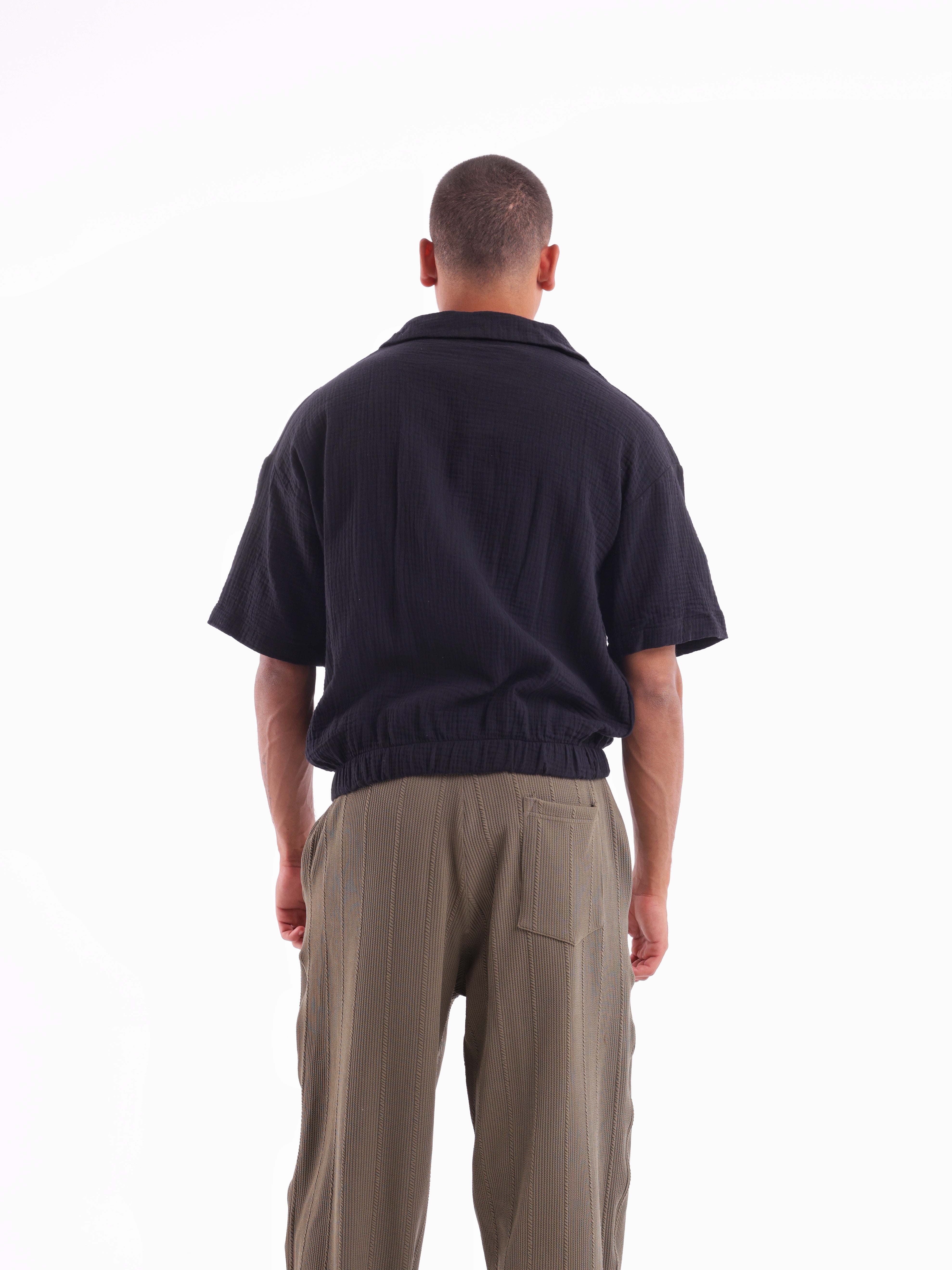 Crinkle Polo Shirt