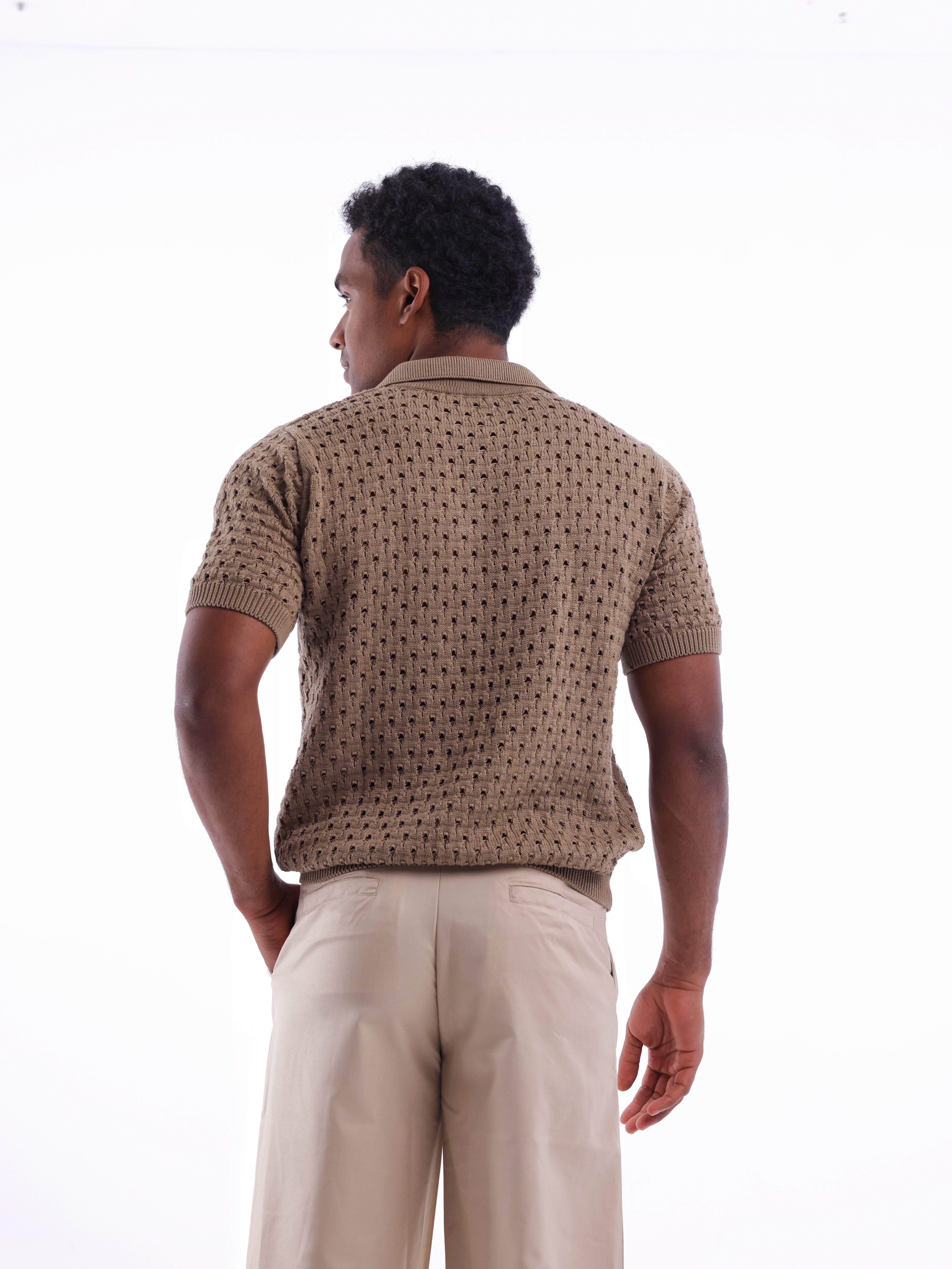 Mesh Knitted Polo