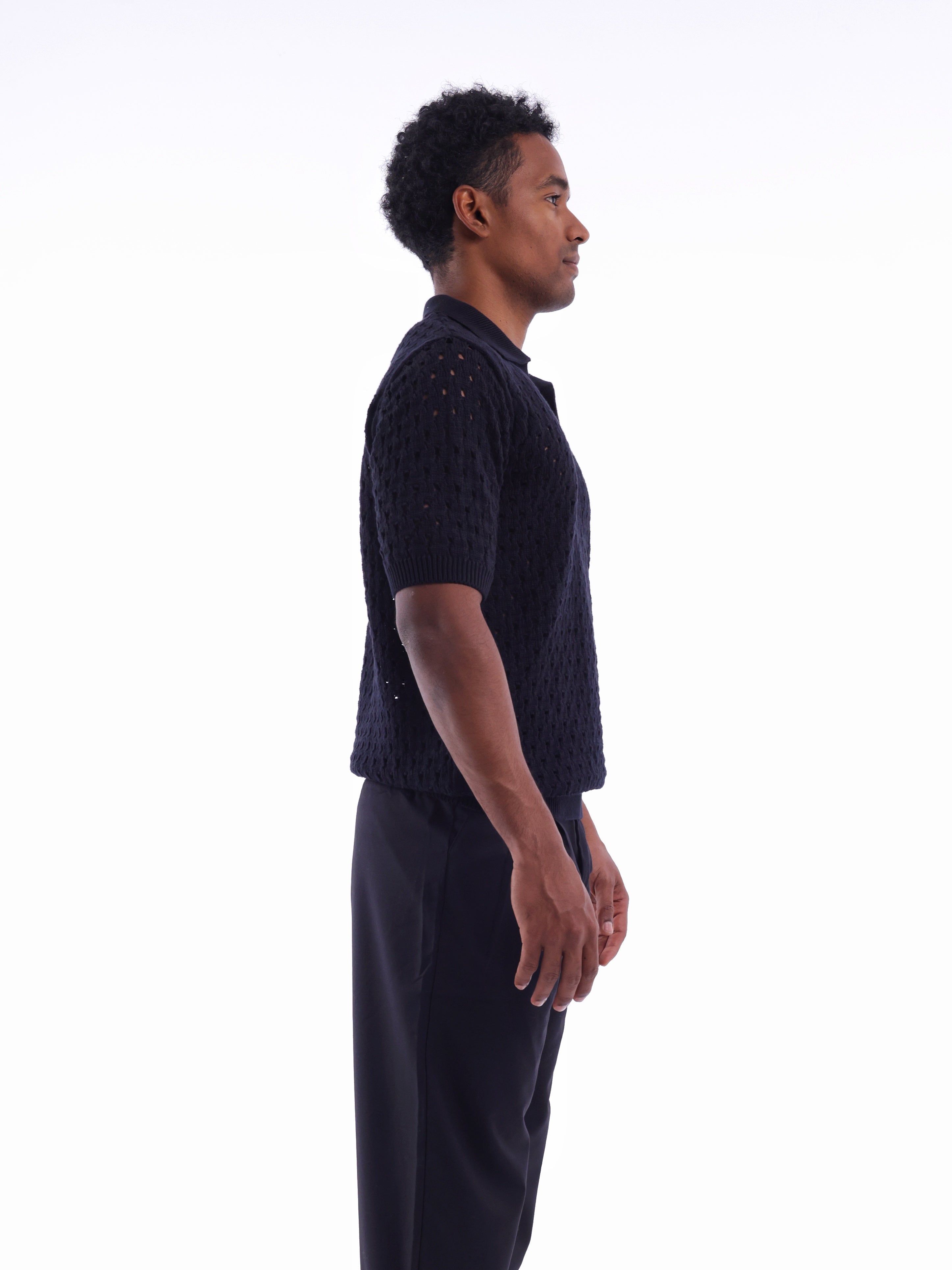 Mesh Knitted Polo