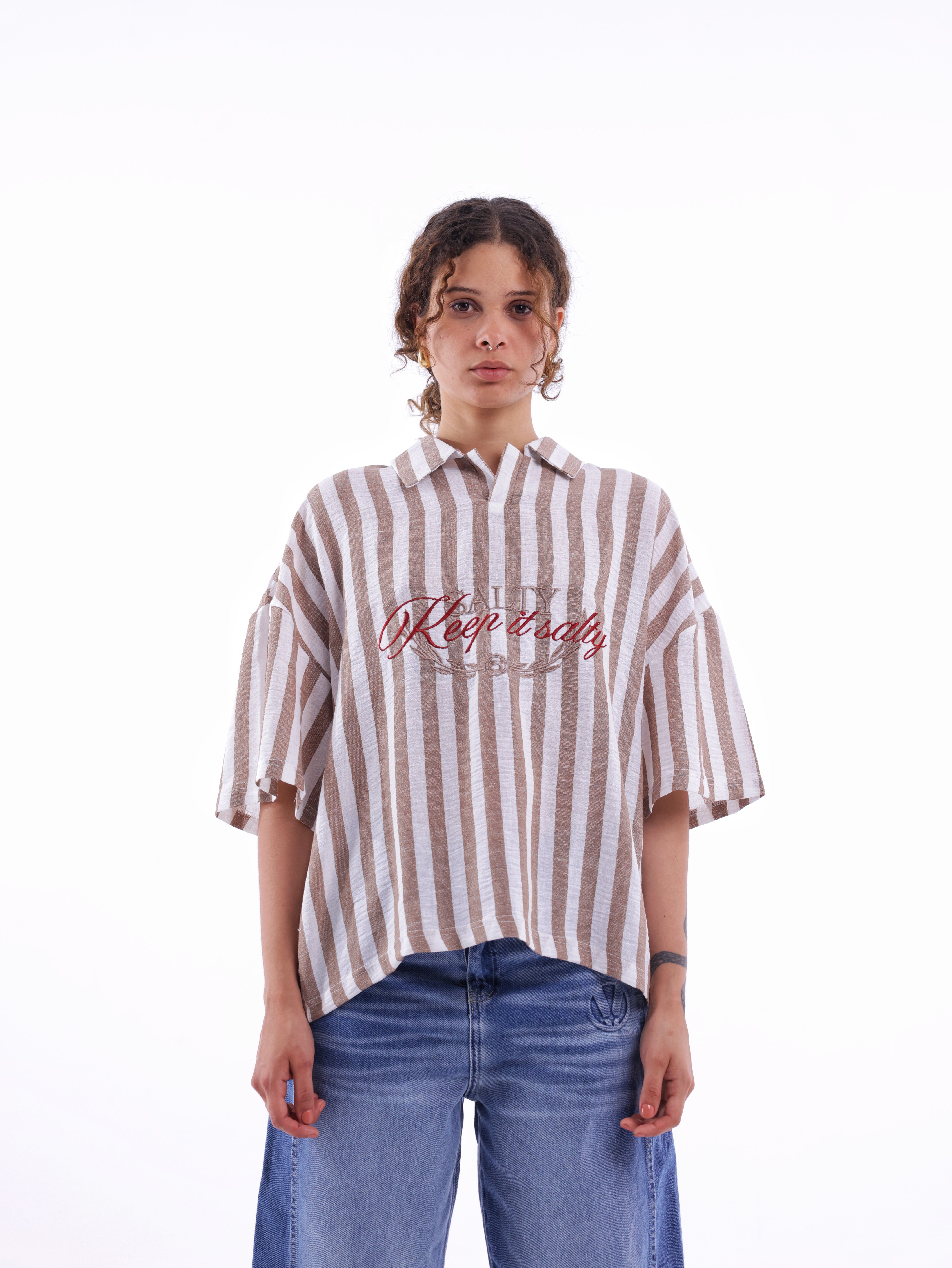 Keep It Salty Linen Polo
