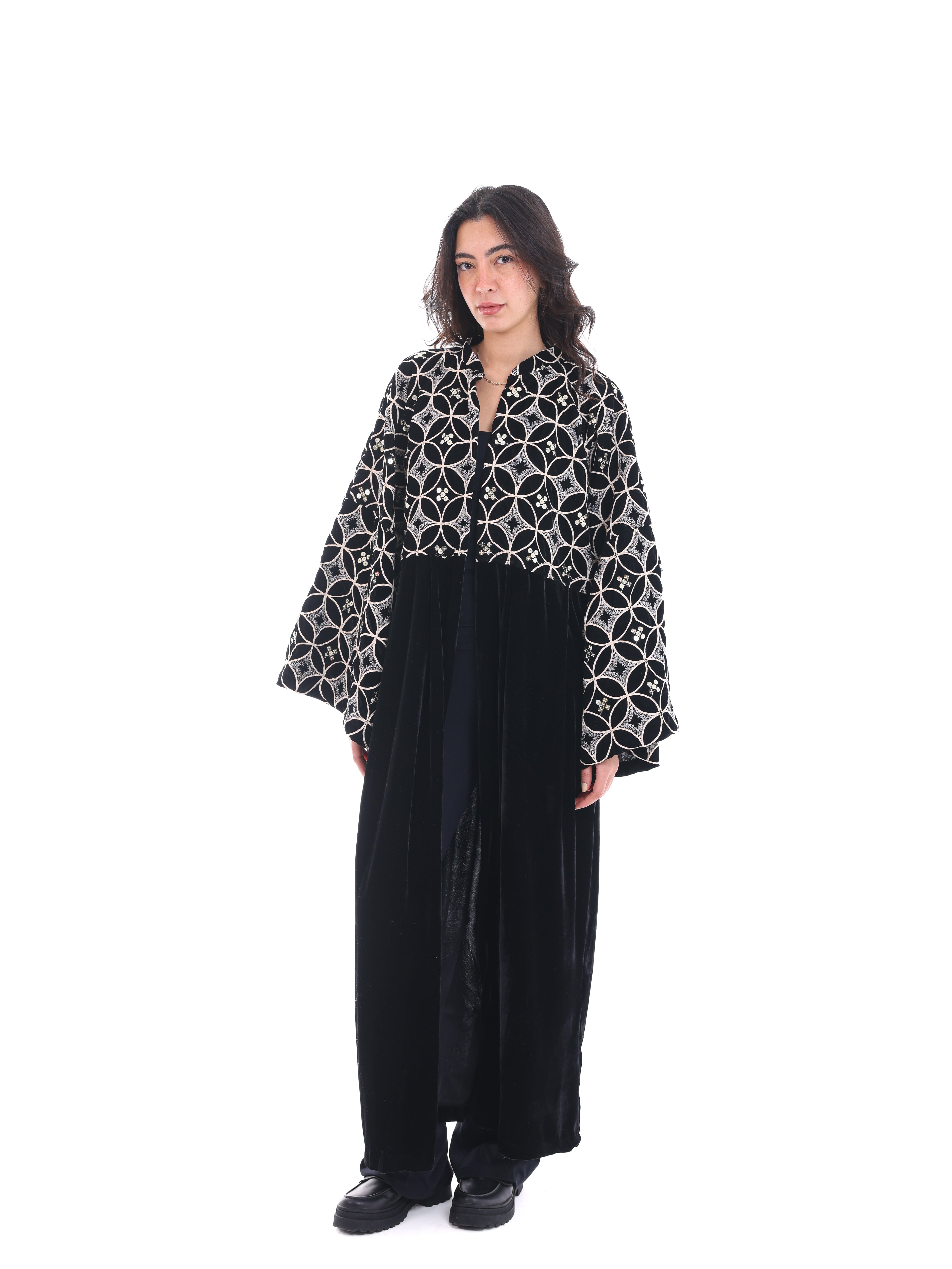The Embellished Embroidered Velvet Kaftan