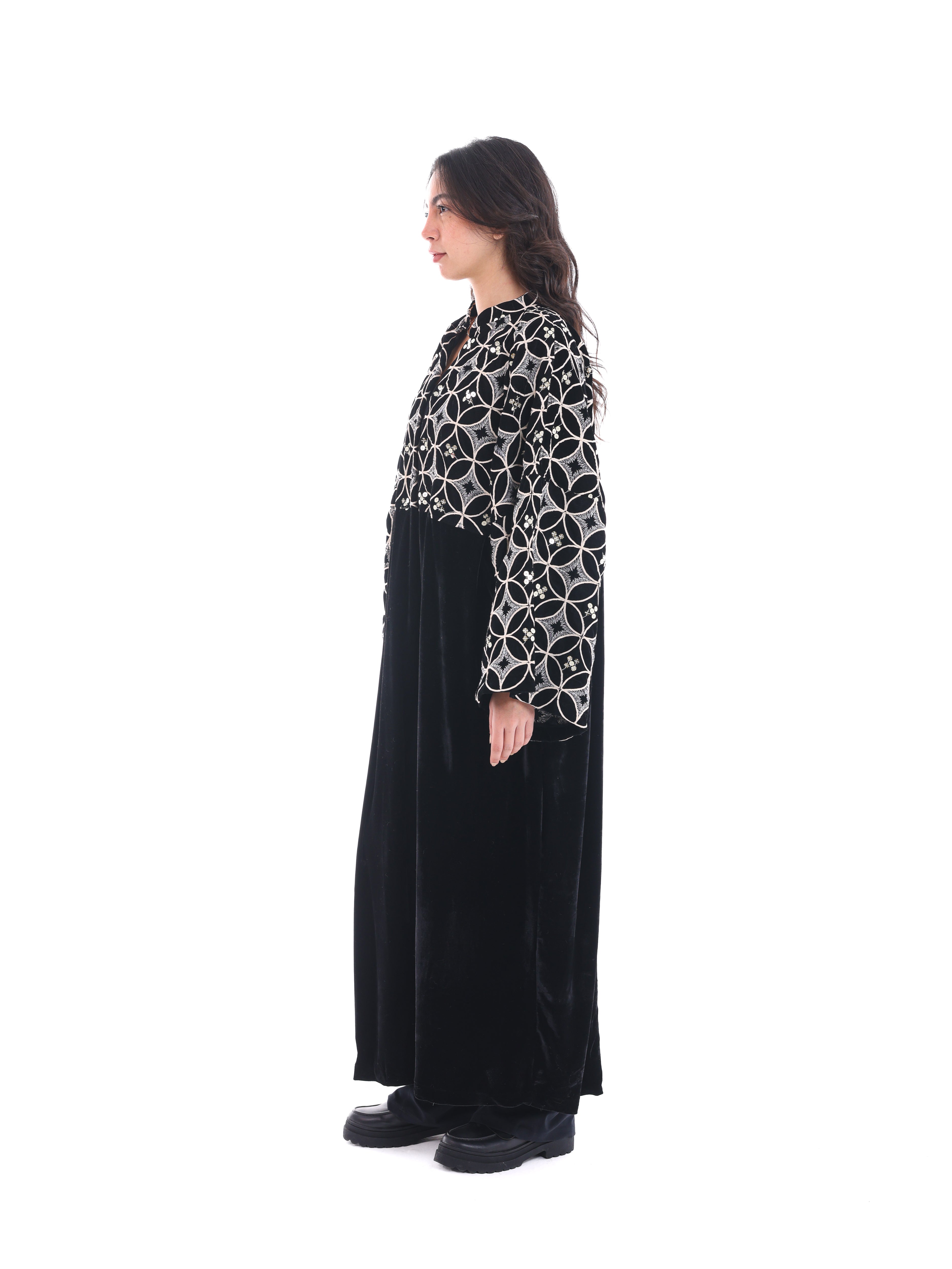 The Embellished Embroidered Velvet Kaftan