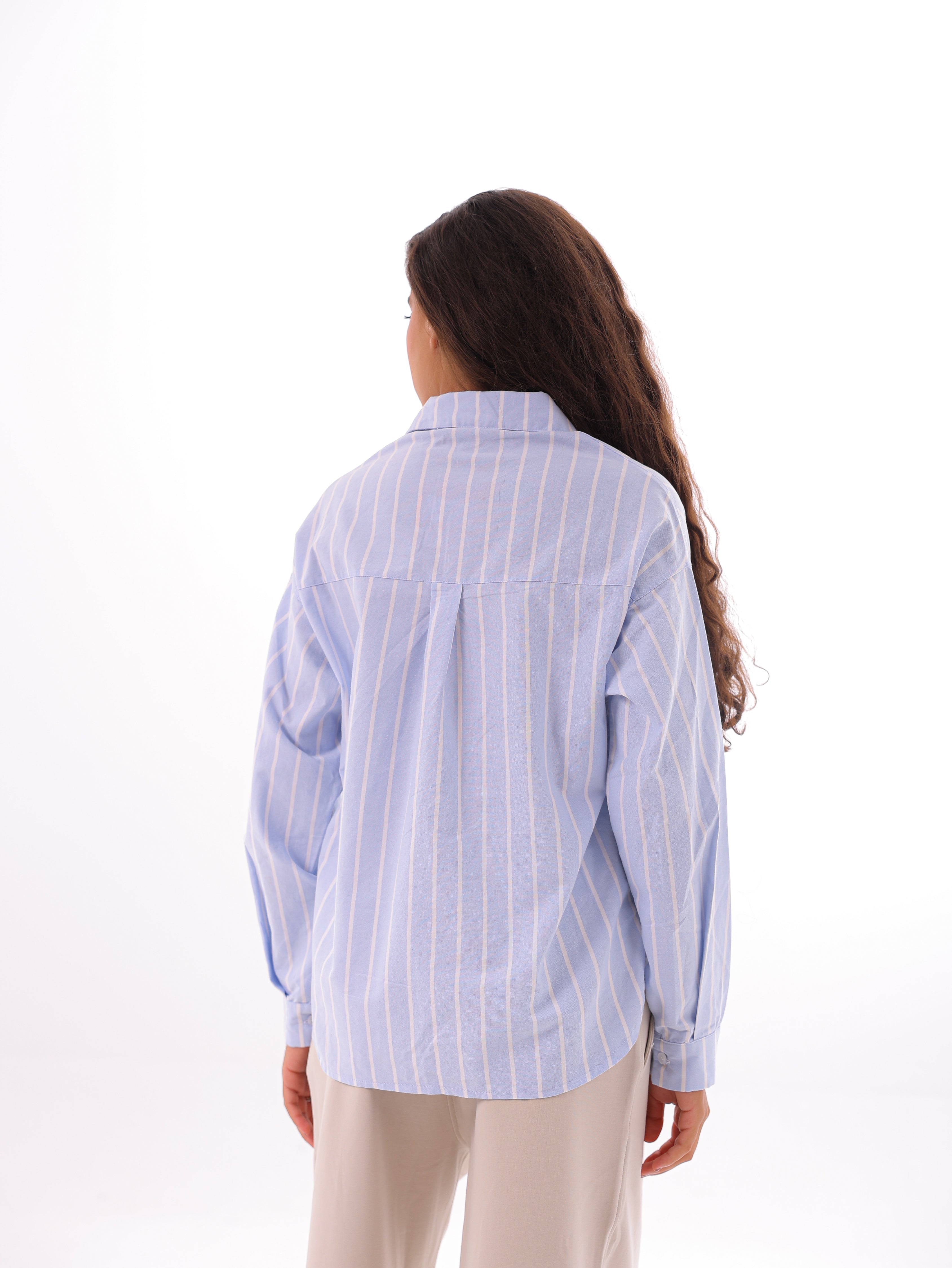 Striped Oxford Basic Blouse