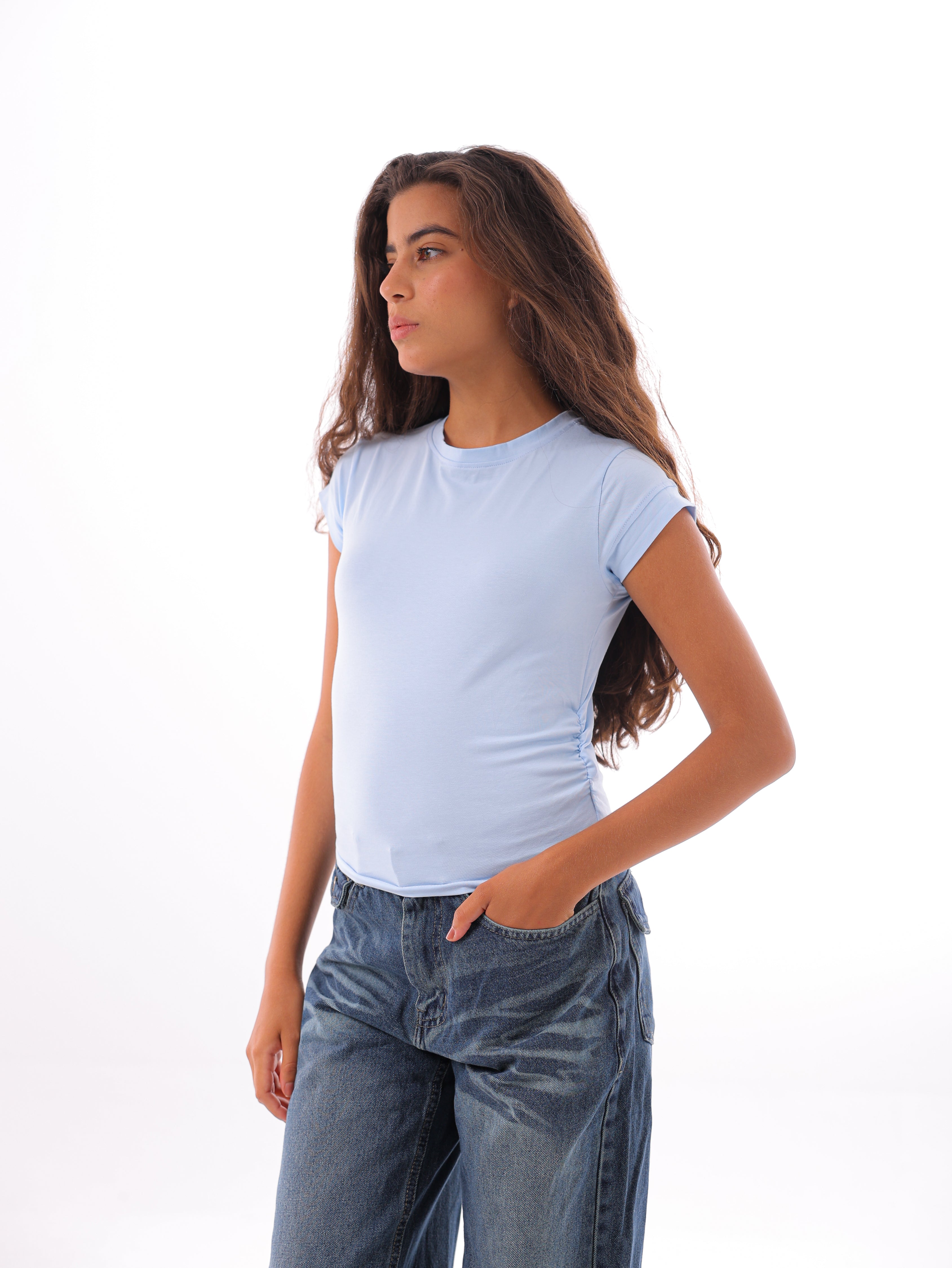 Drape Cropped T-Shirt