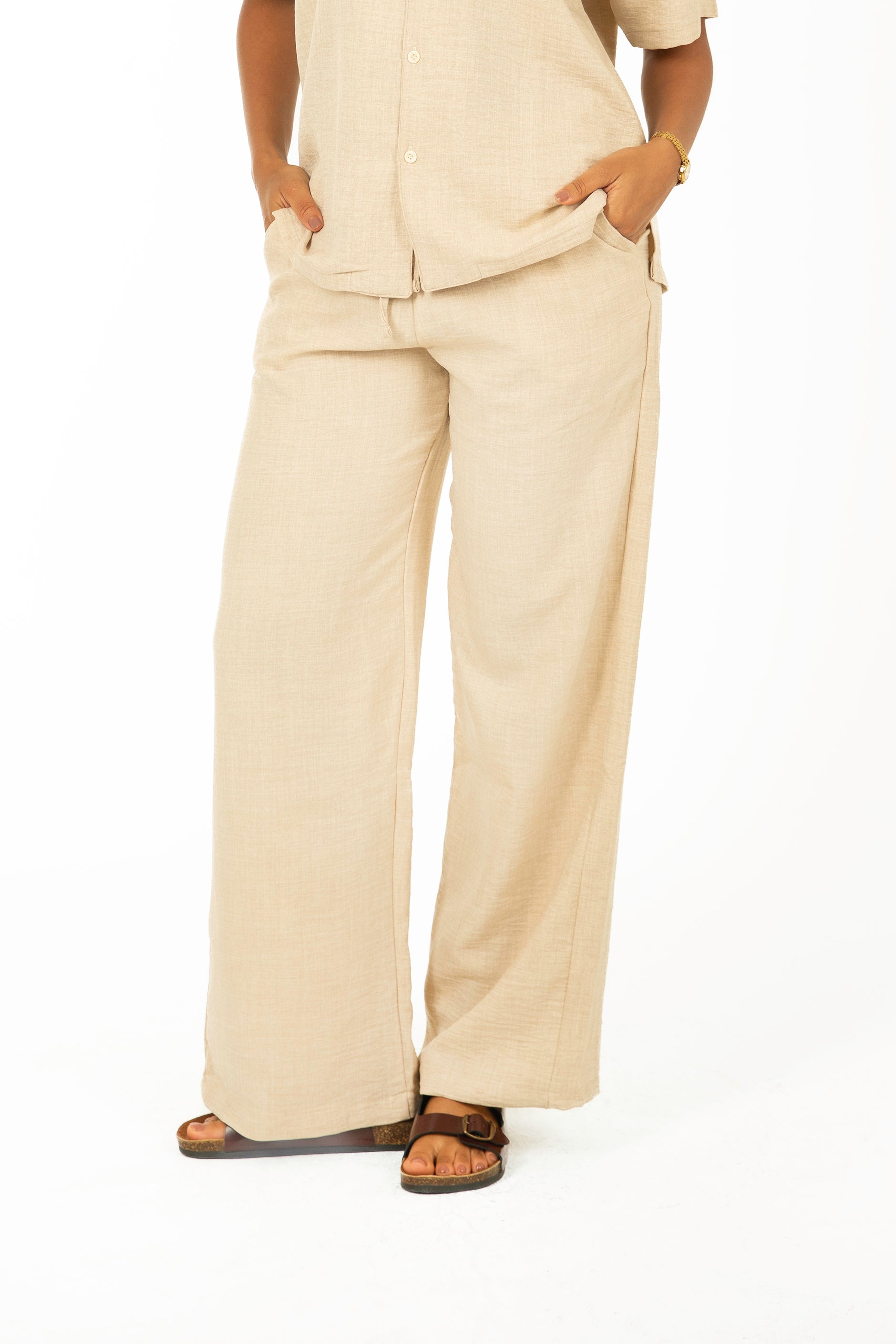 Linen Straight Trousers