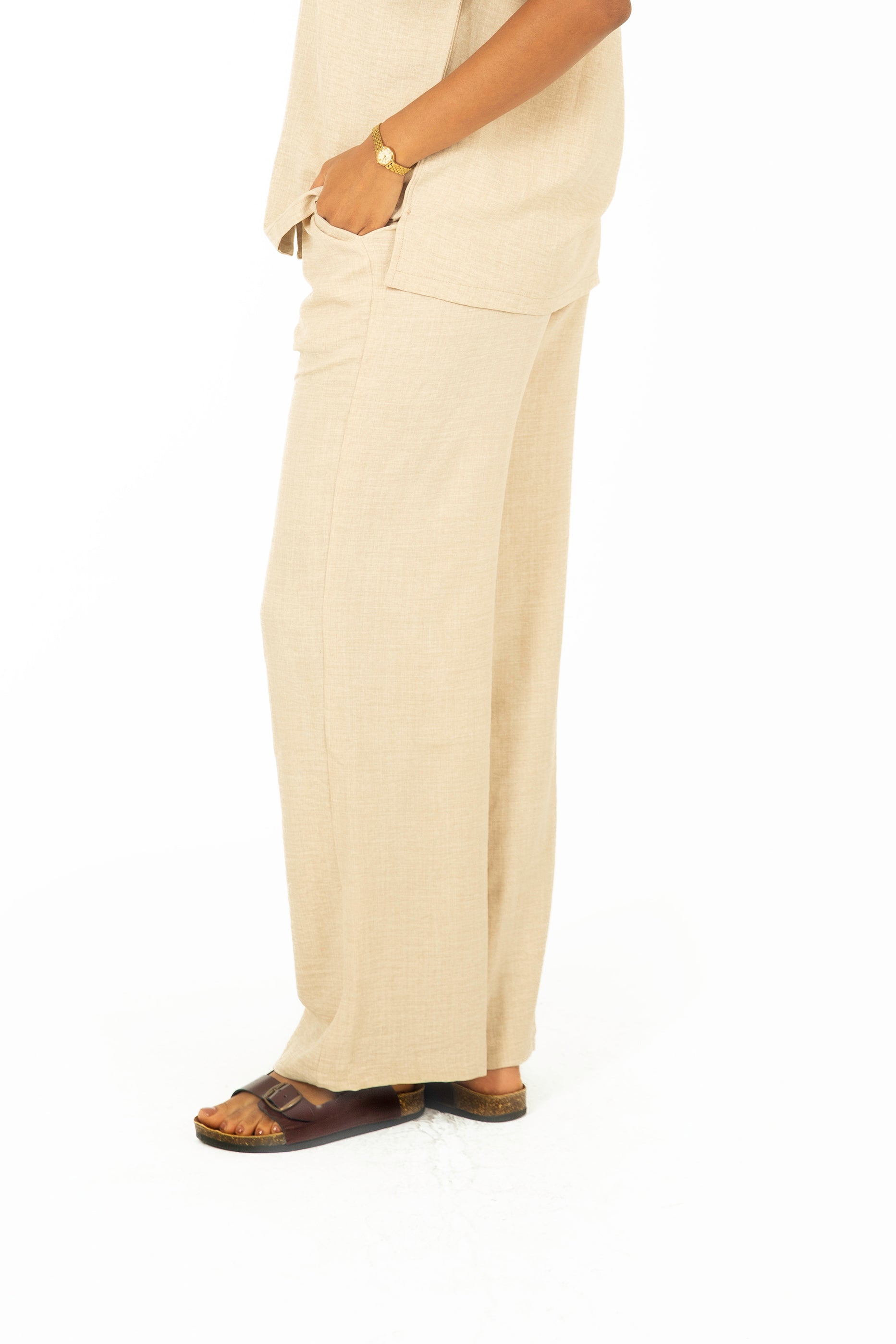 Linen Straight Trousers