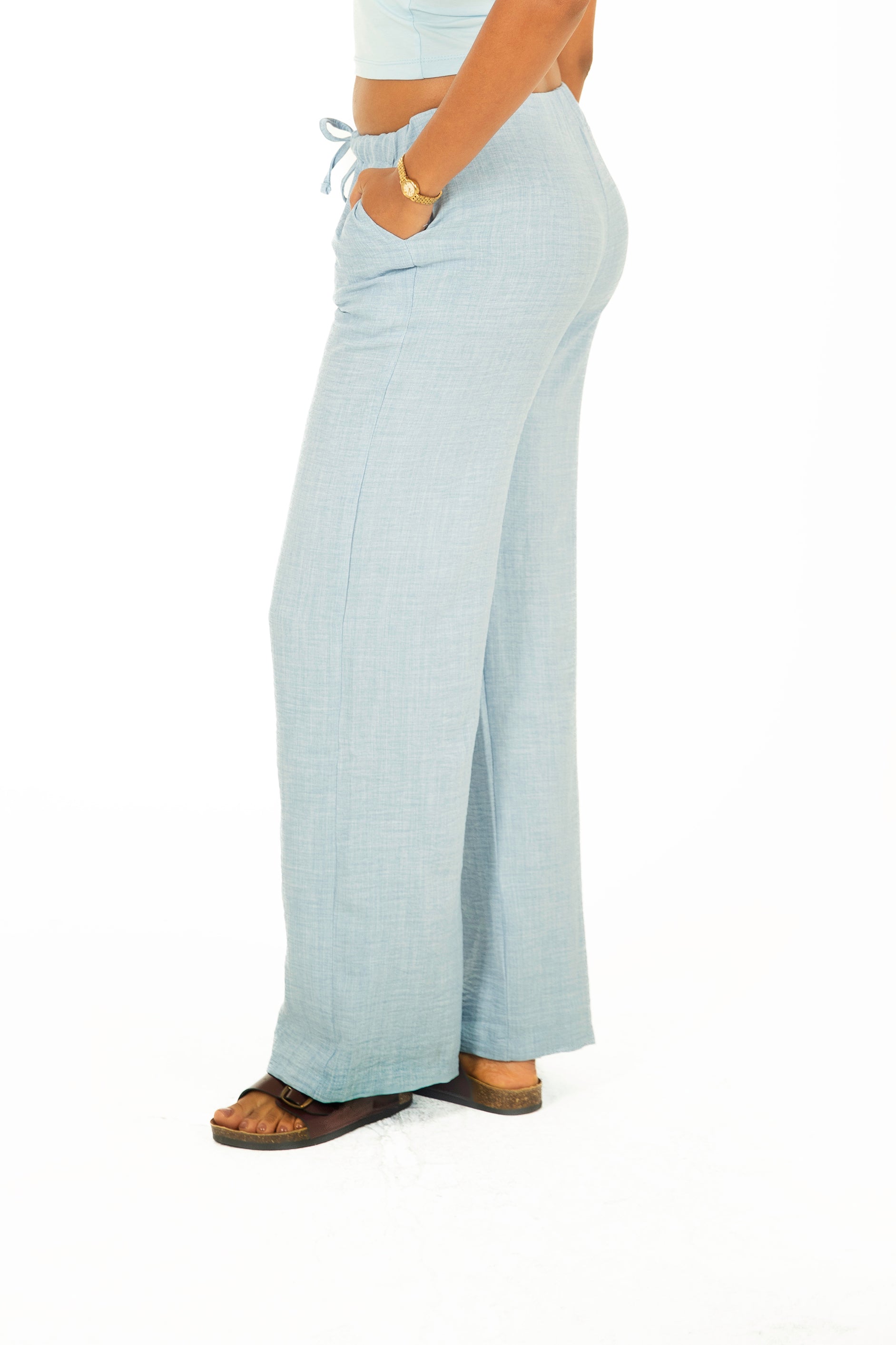 Linen Straight Trousers