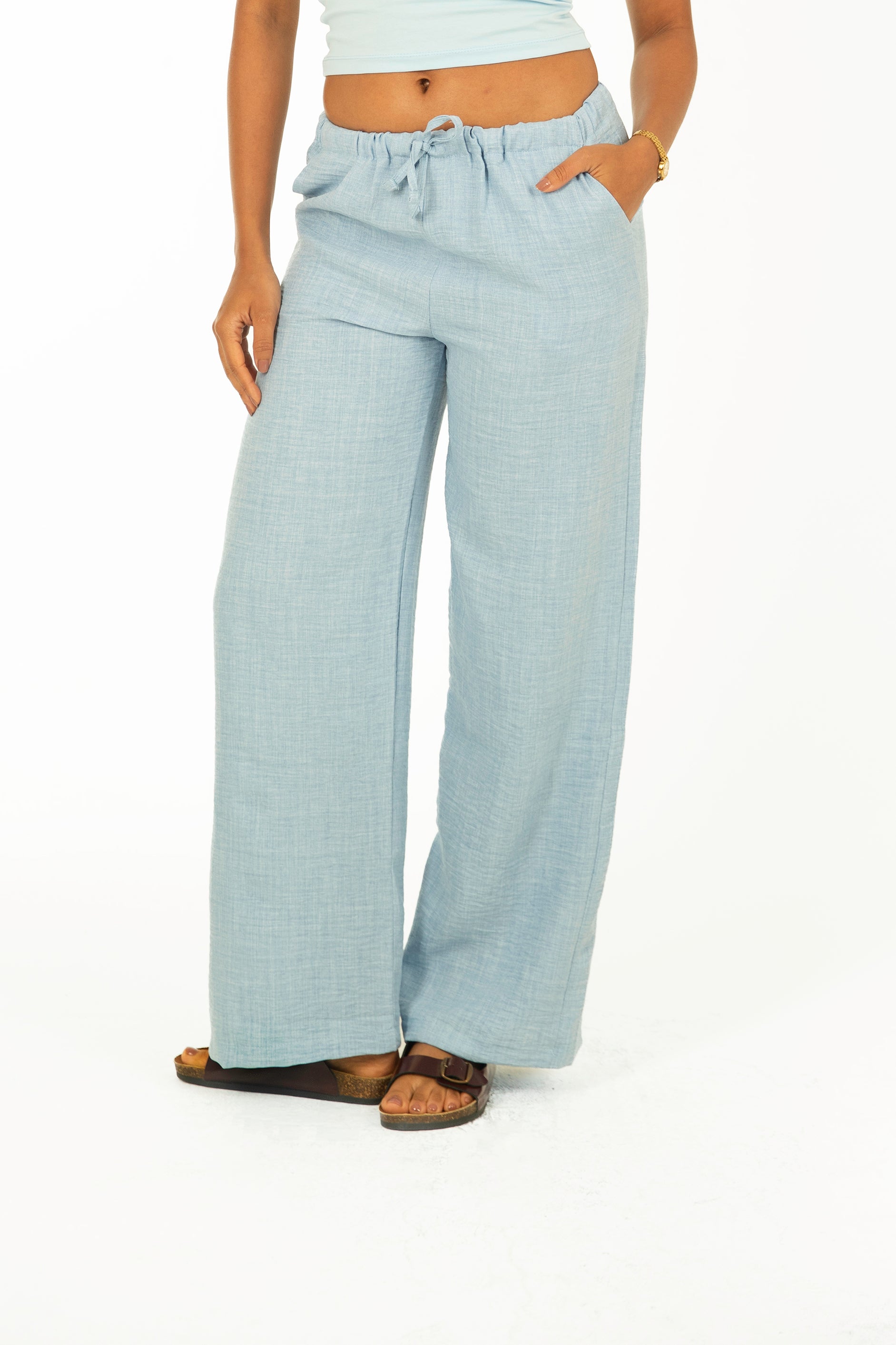 Linen Straight Trousers