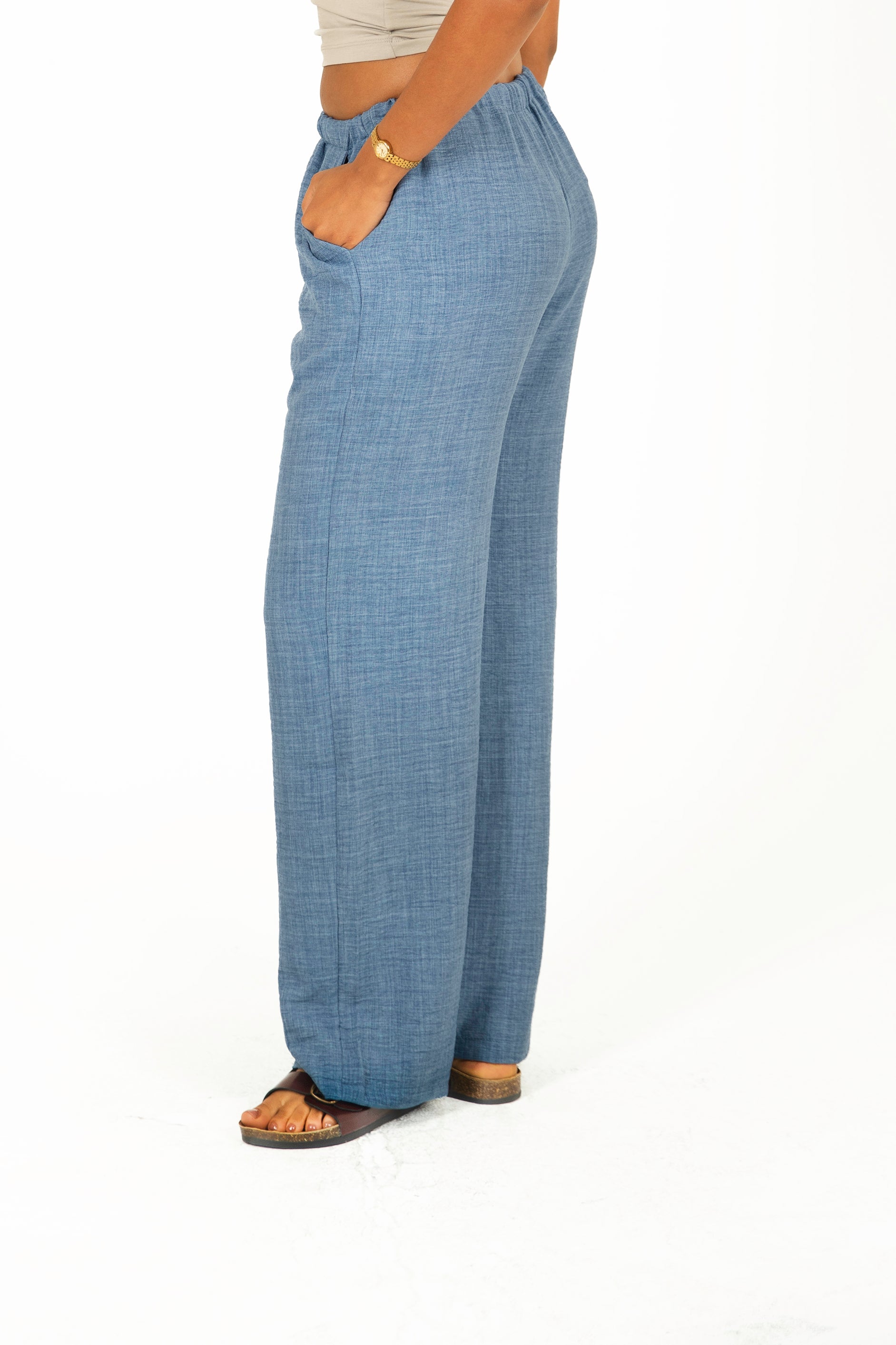 Linen Straight Trousers