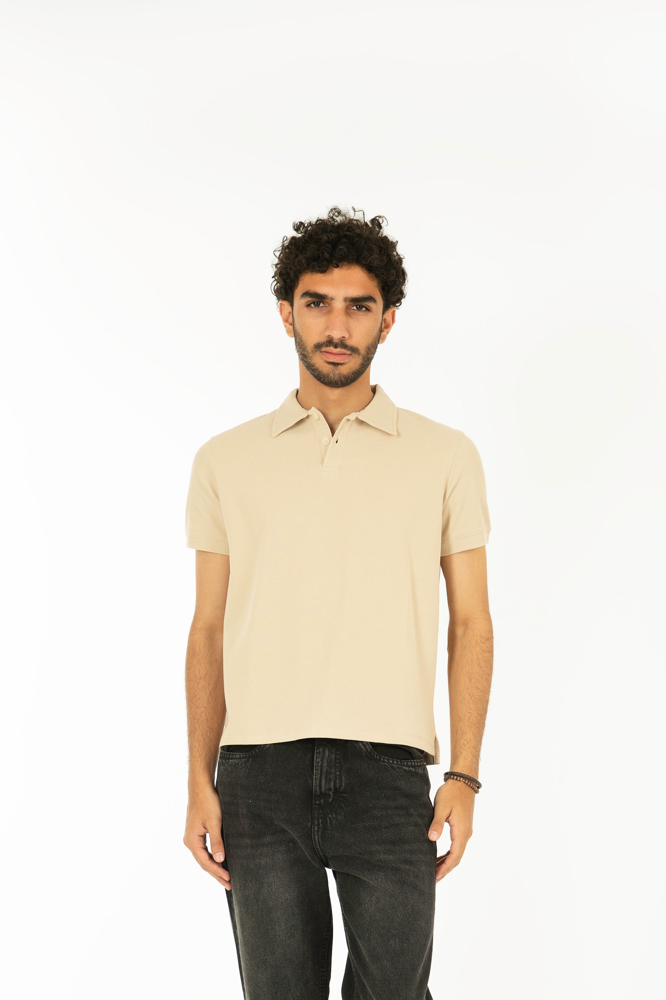Textured Polo T-Shirt