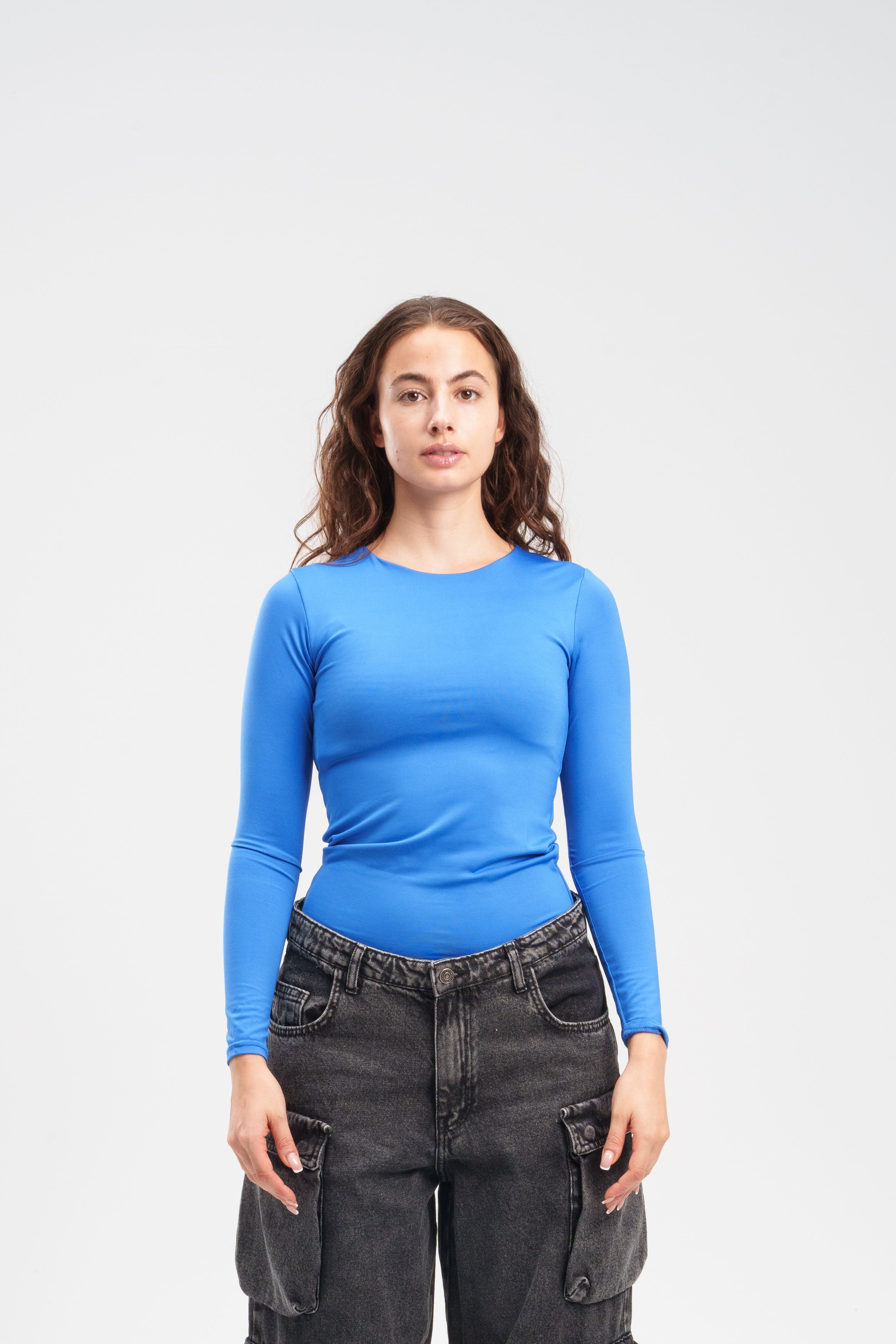 Long-Sleeve Round Top