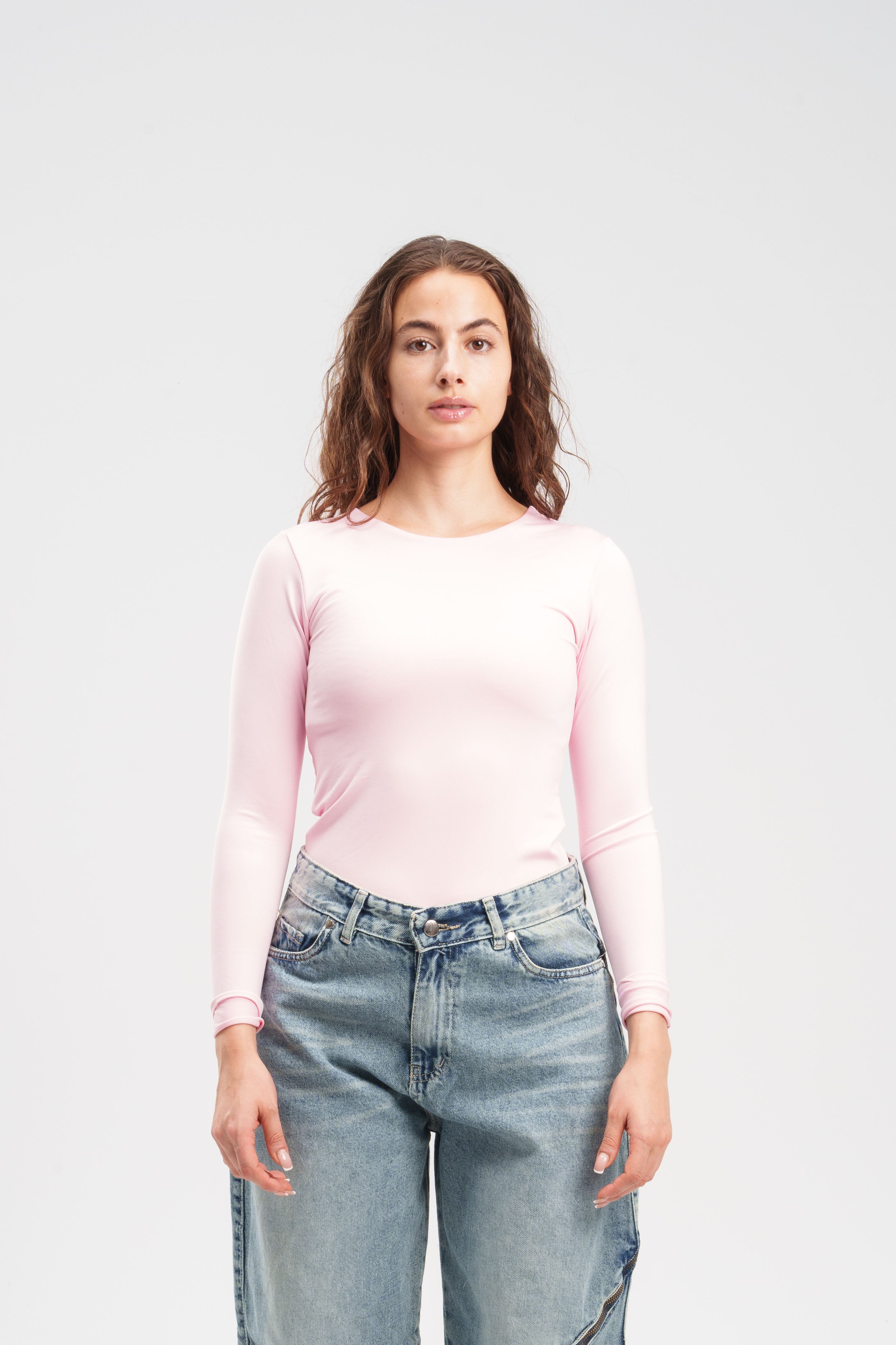 Long-Sleeve Round Top